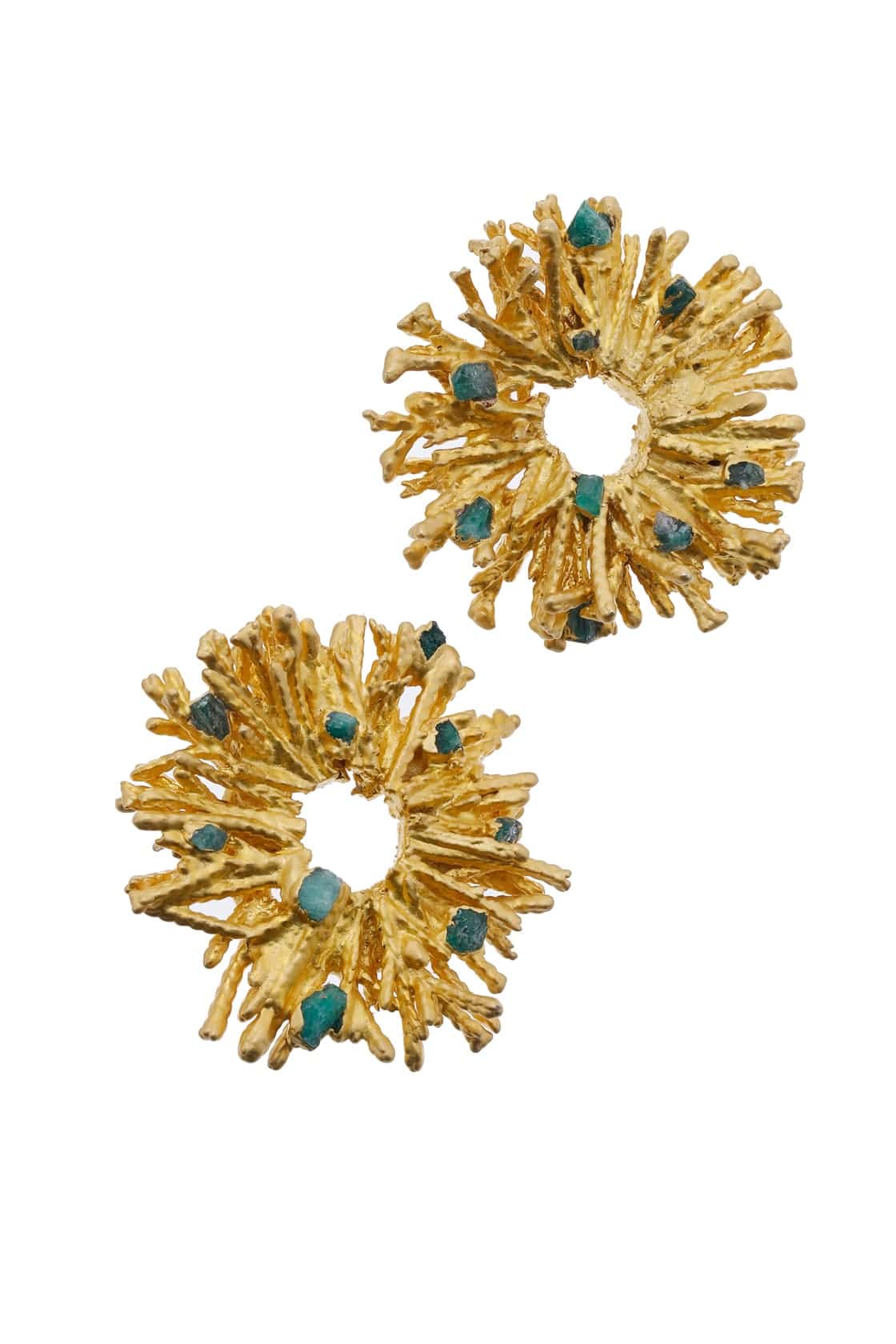 CIRCLED PINE AND ROUGH EMERALDS