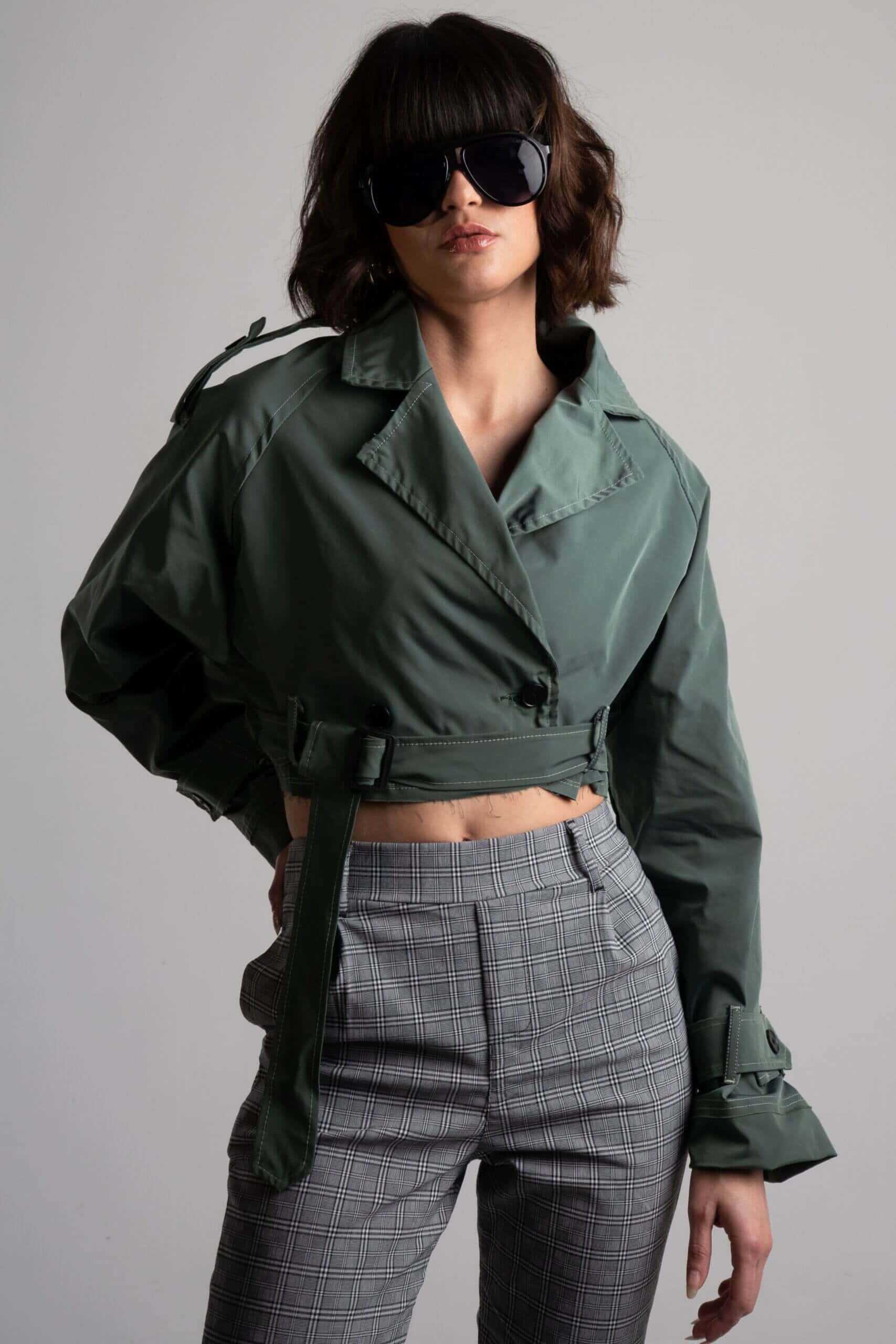 Gabardina Corta Verde