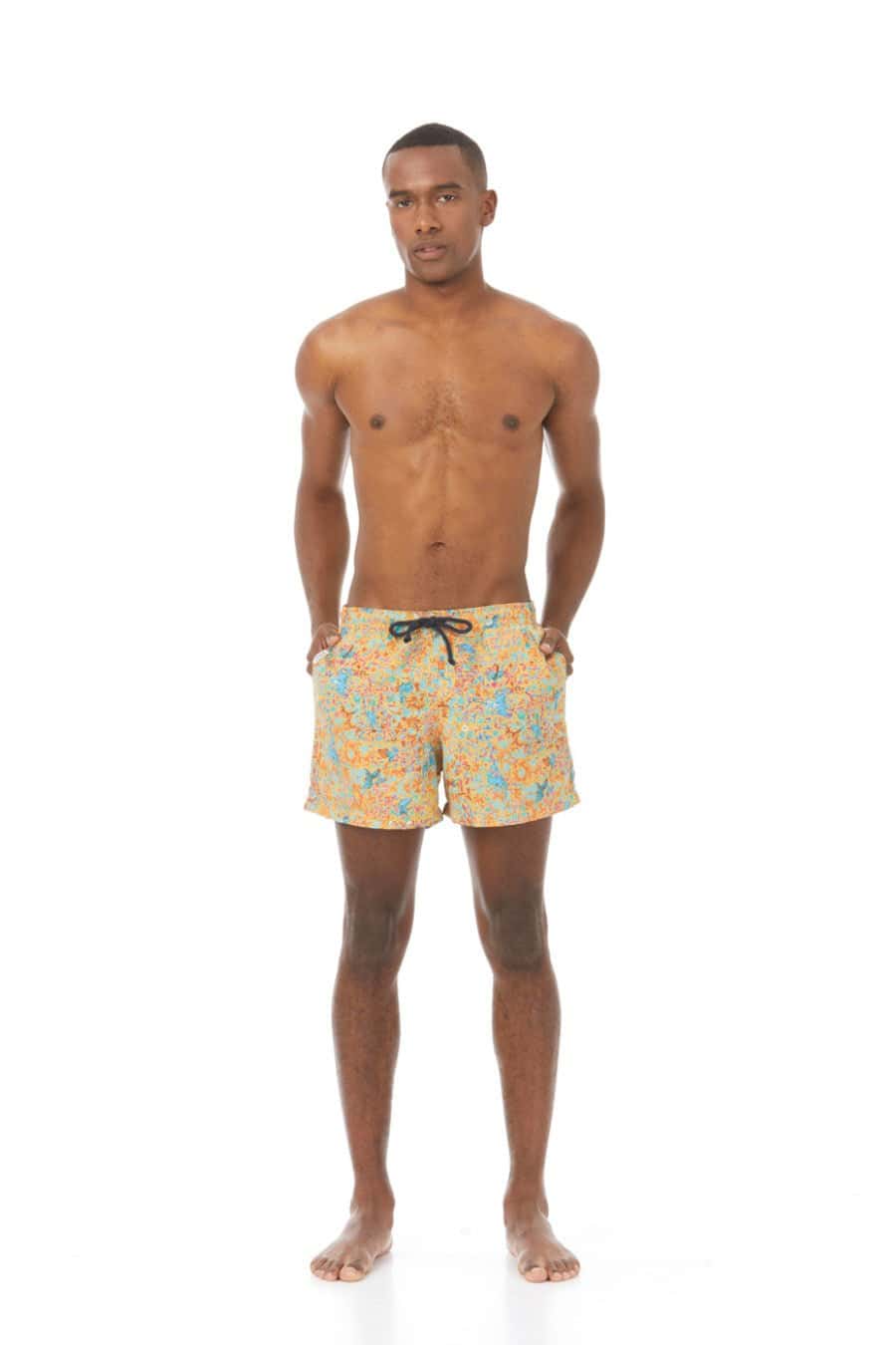 Men's swim trunk lorenzo yellow
