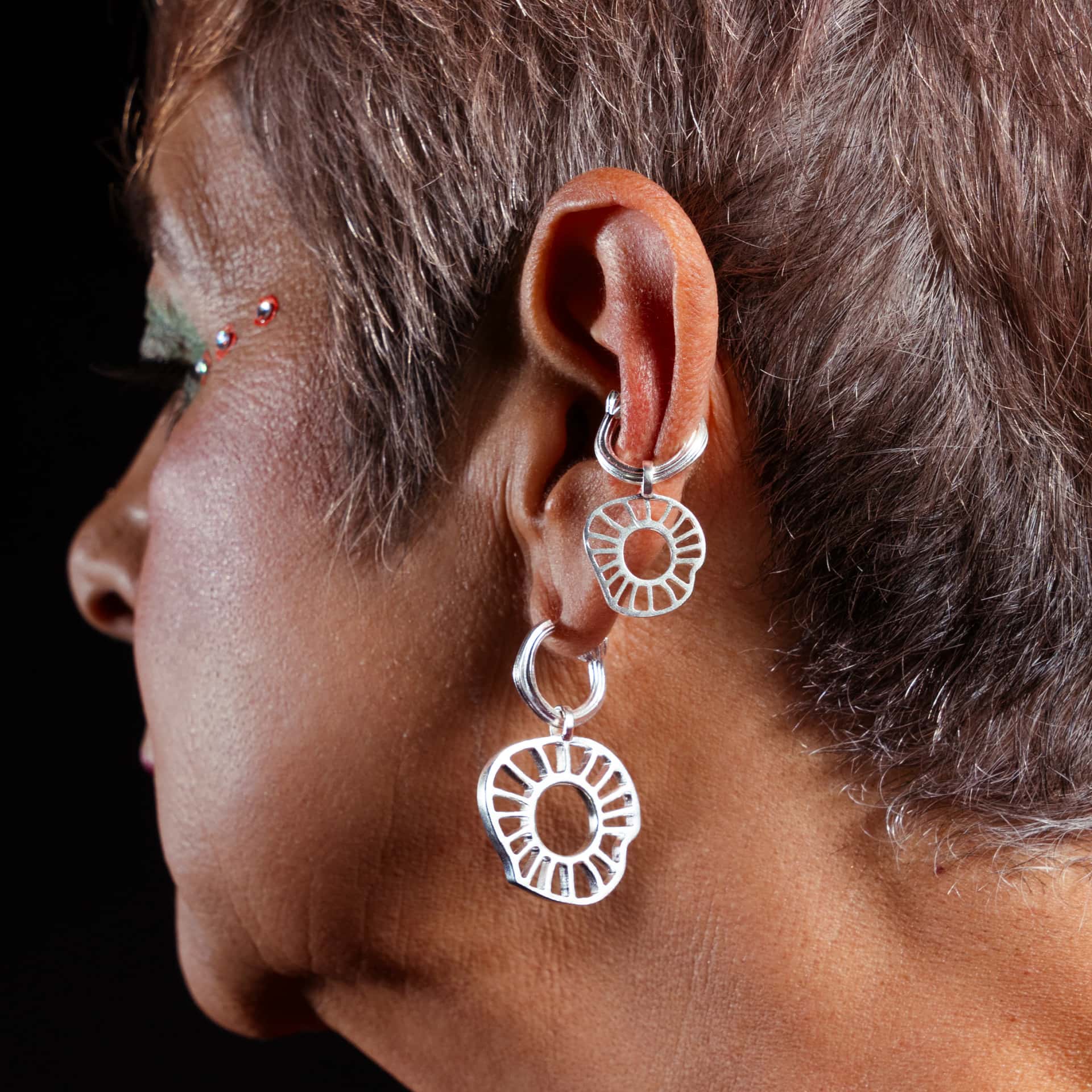 XL Flipped Fungi Earring / Ear Cuff - miniatura 4