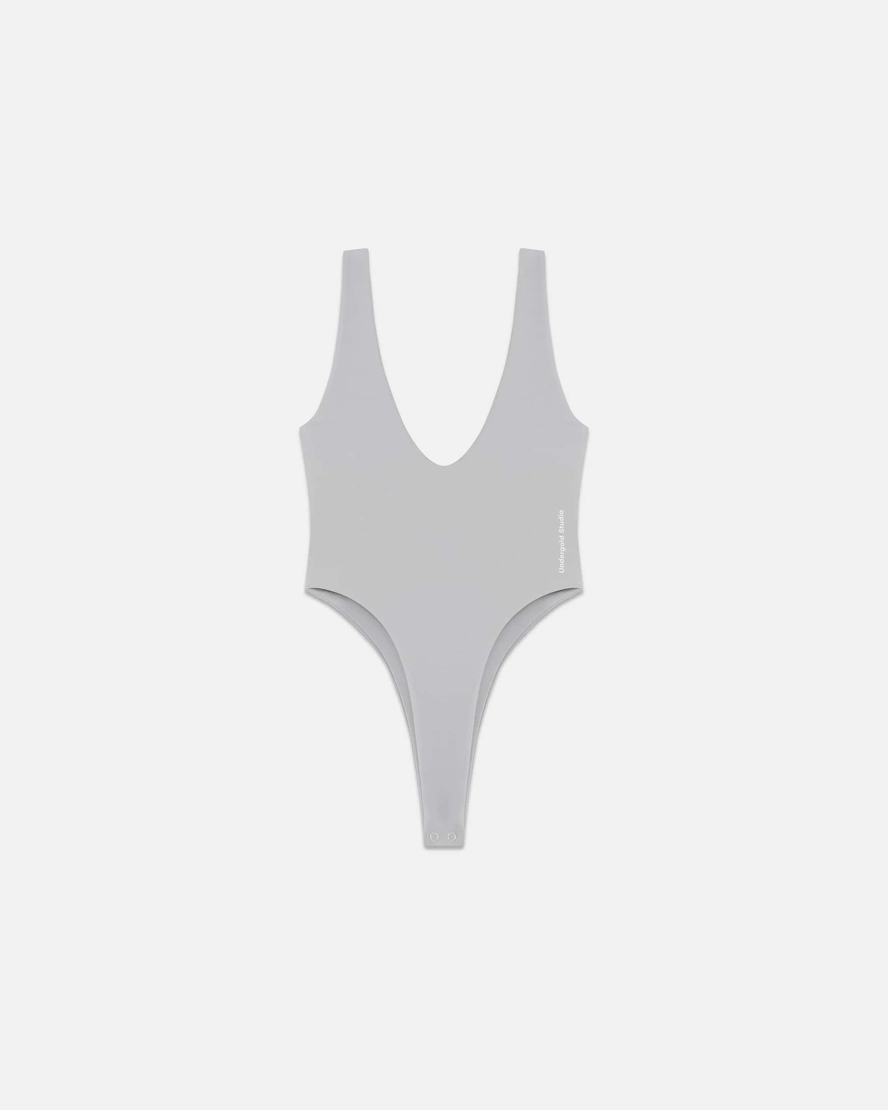 Line Basic V Neck Body Gray