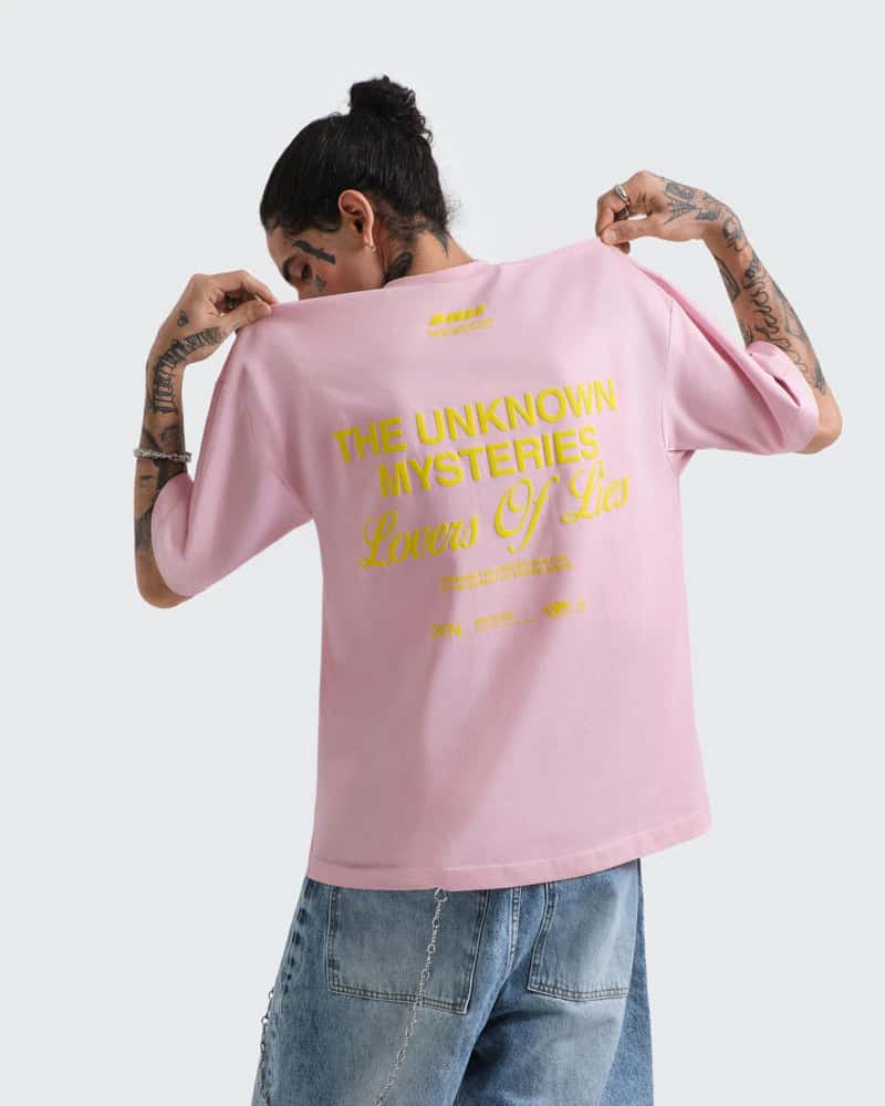 Camiseta Rosada Oversize Lovers - miniatura 1