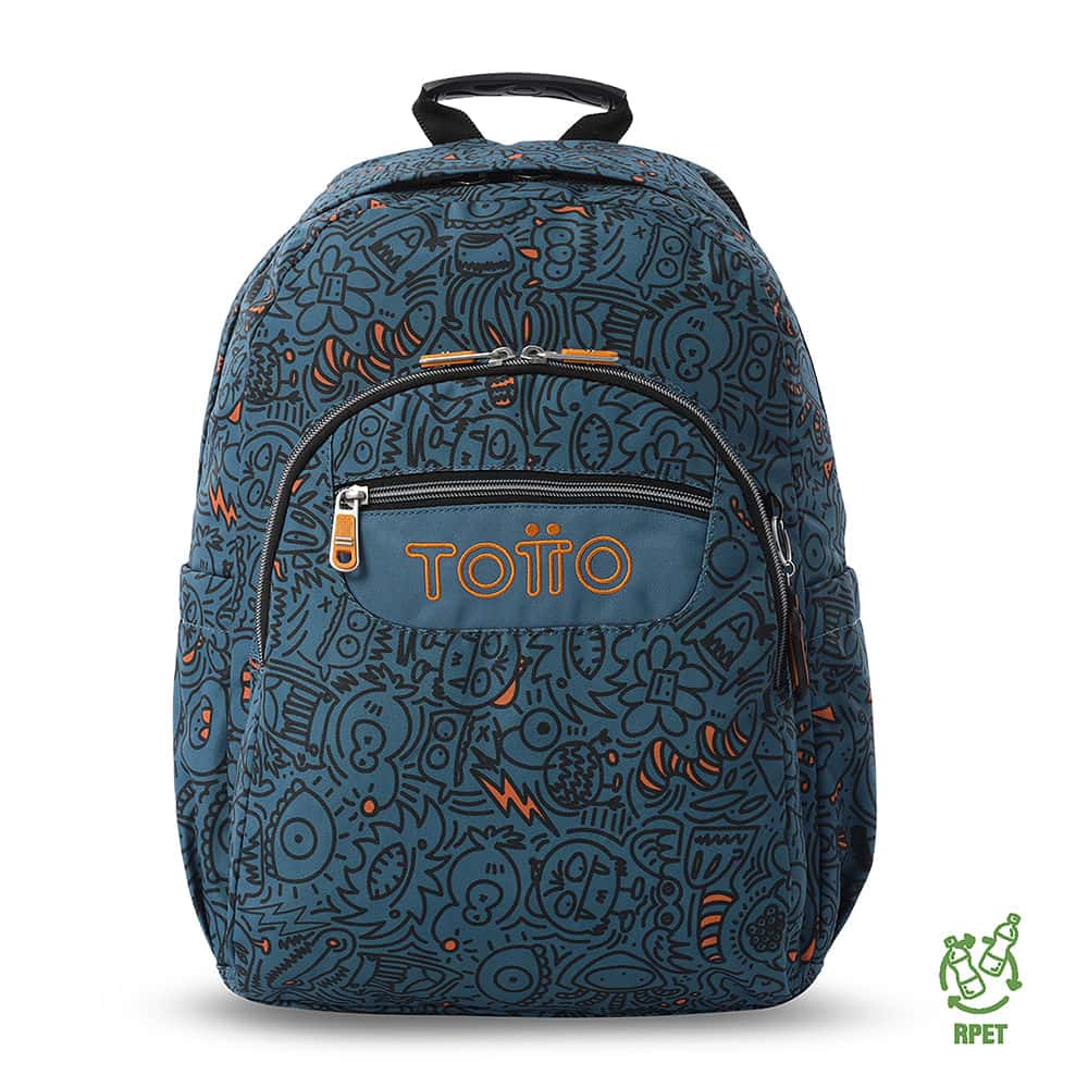 Morral Juvenil Porta PC 14" Acuarela Azul