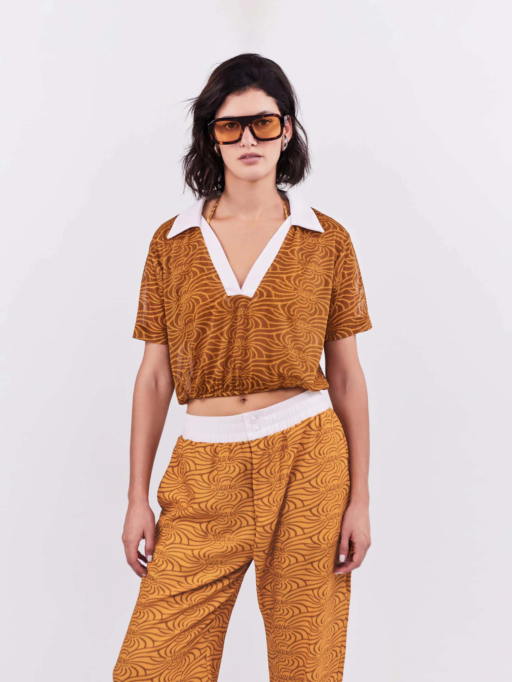 Mesh Top Suave - Ocre