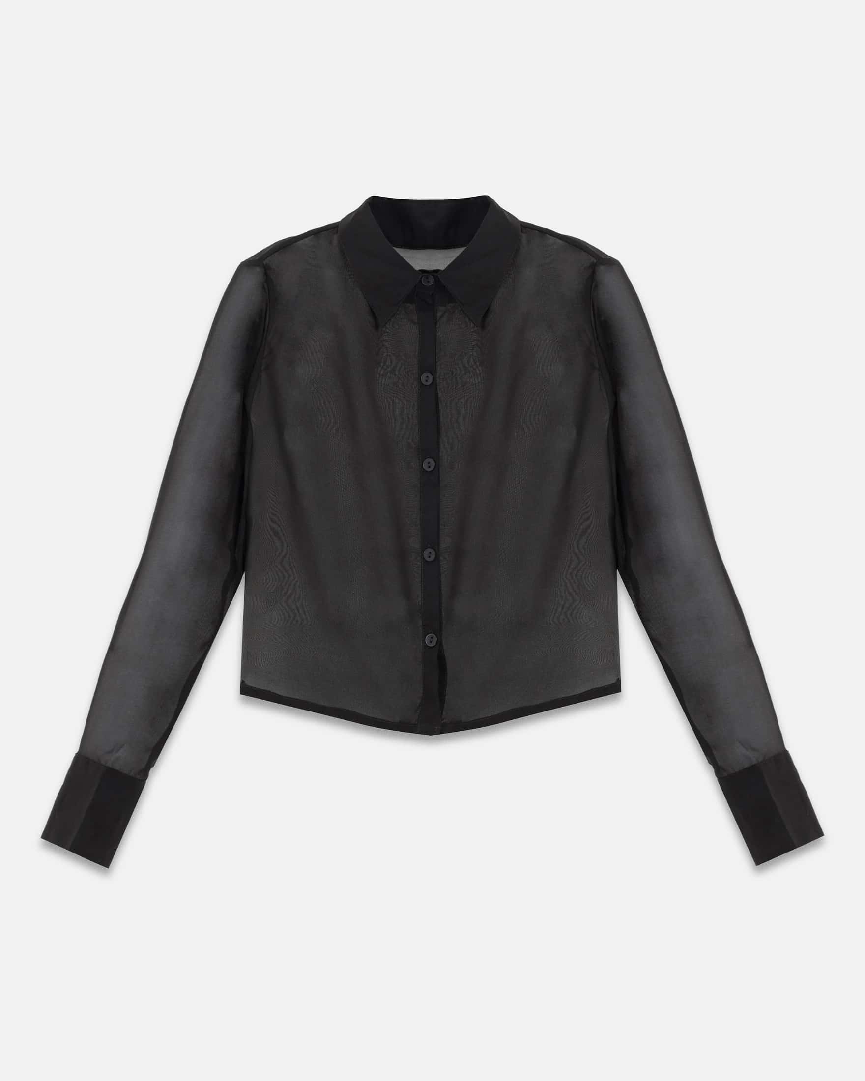 W Basics Transparent Shirt Black
