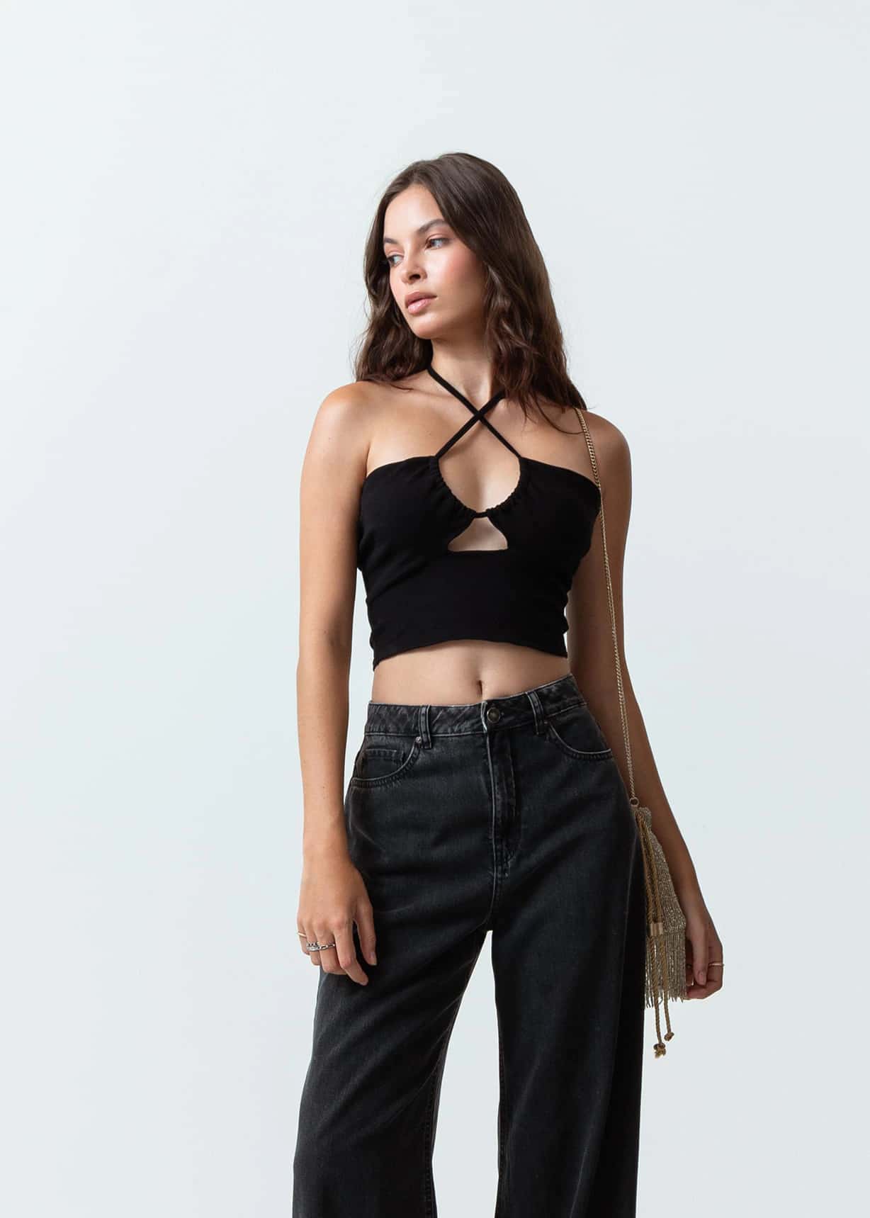Camiseta tipo crop