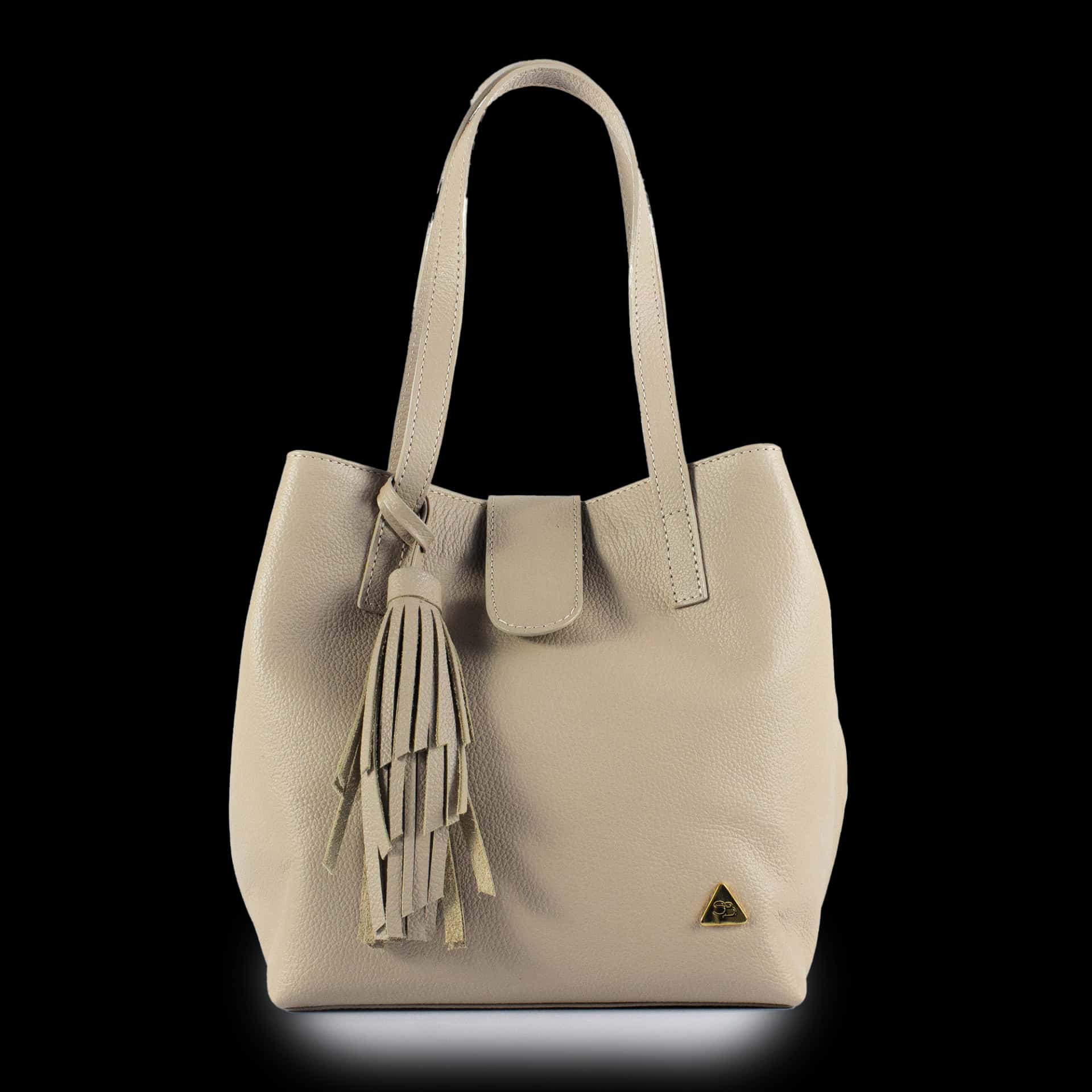 "Olivia" Bolso Cubo en Cuero