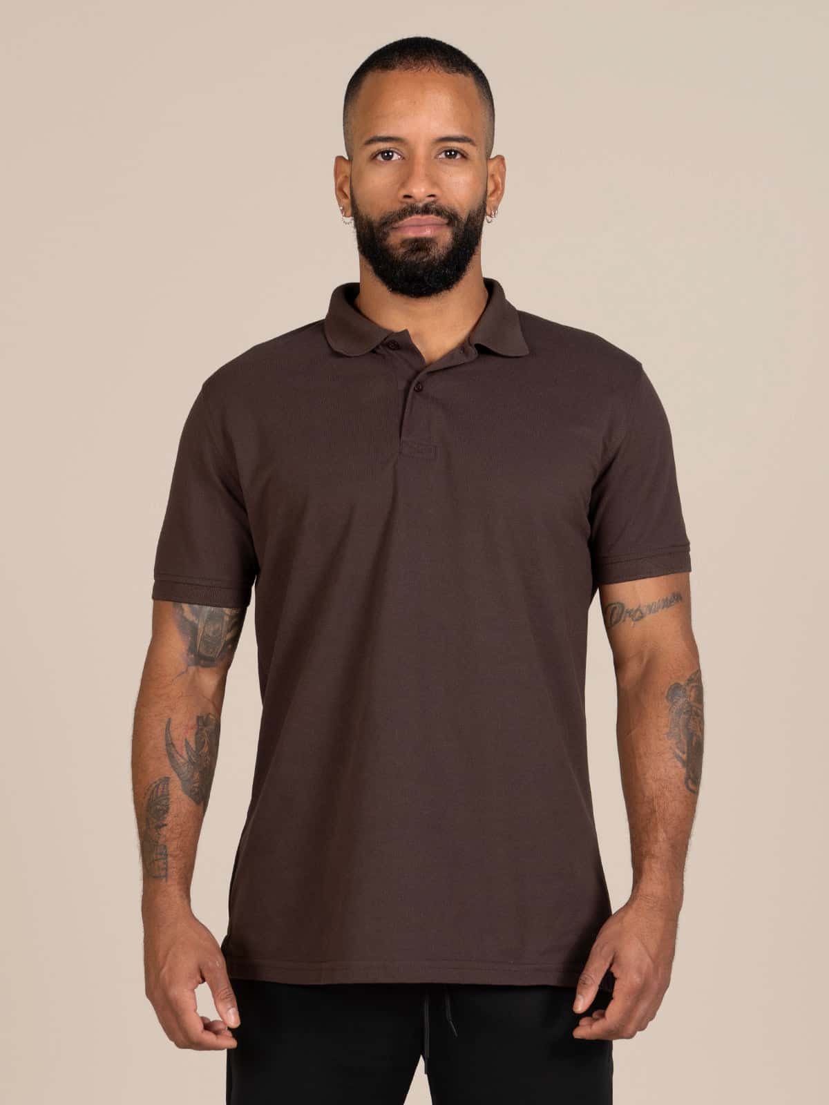 camiseta polo hombre brown