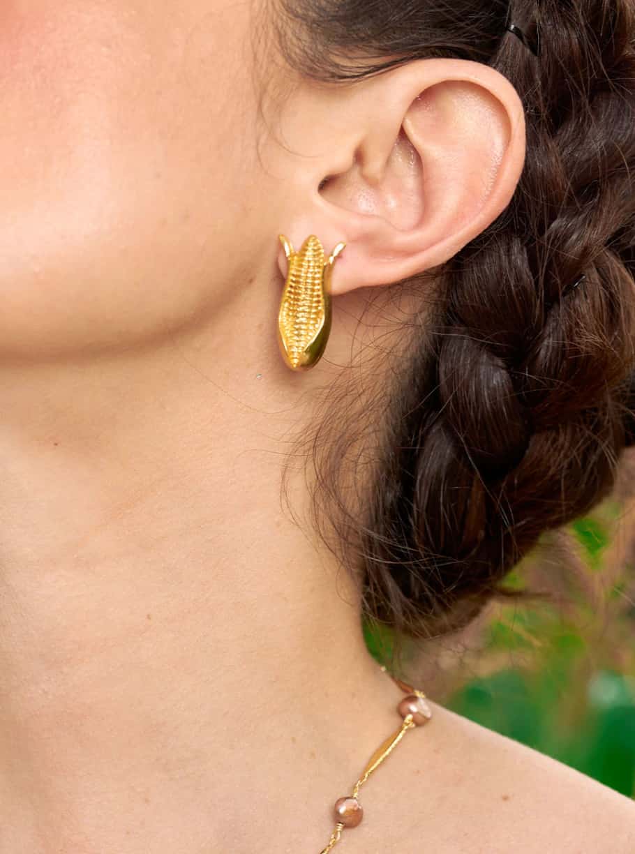 Aretes Mazorca dorada - miniatura 2