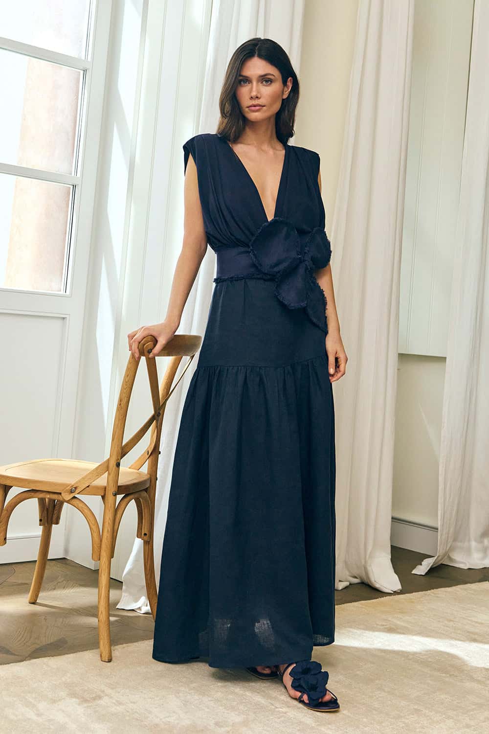 Vestido vasco azul navy