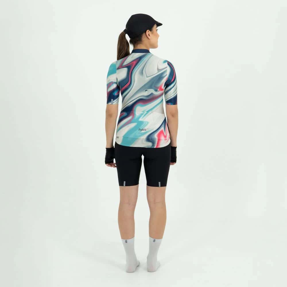 CAMISA CICLISMO MANGA CORTA MARMORIZZATO PARA MUJER - miniatura 2
