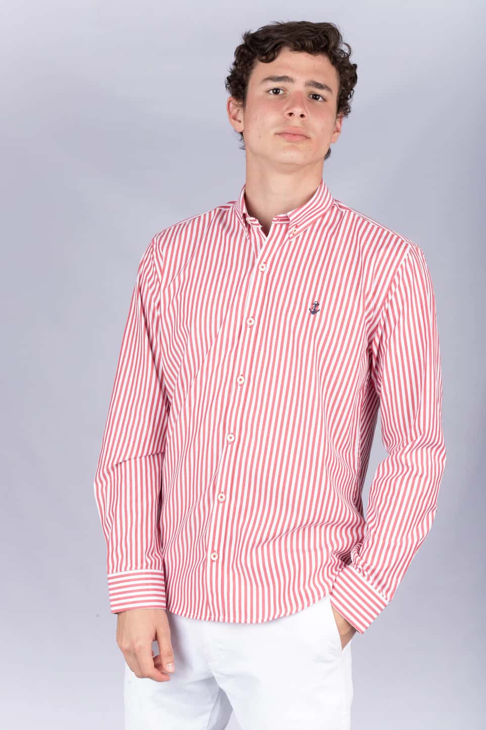 Camisa Rayas Rojas