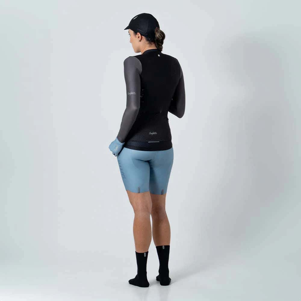 CAMISA CICLISMO MANGA LARGA NERO PARA MUJER - miniatura 2