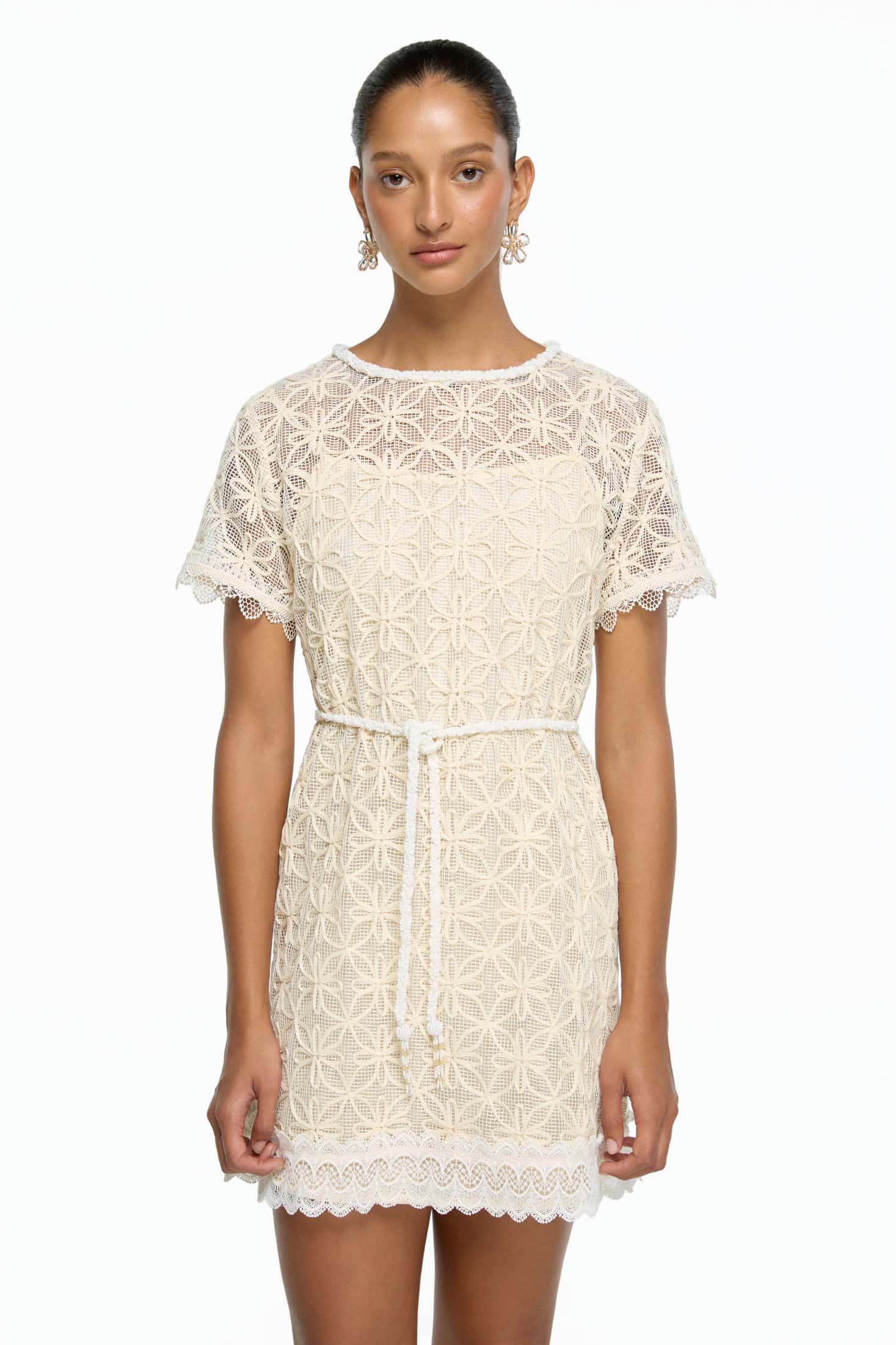 KAELA MINI DRESS CREAM - miniatura 4