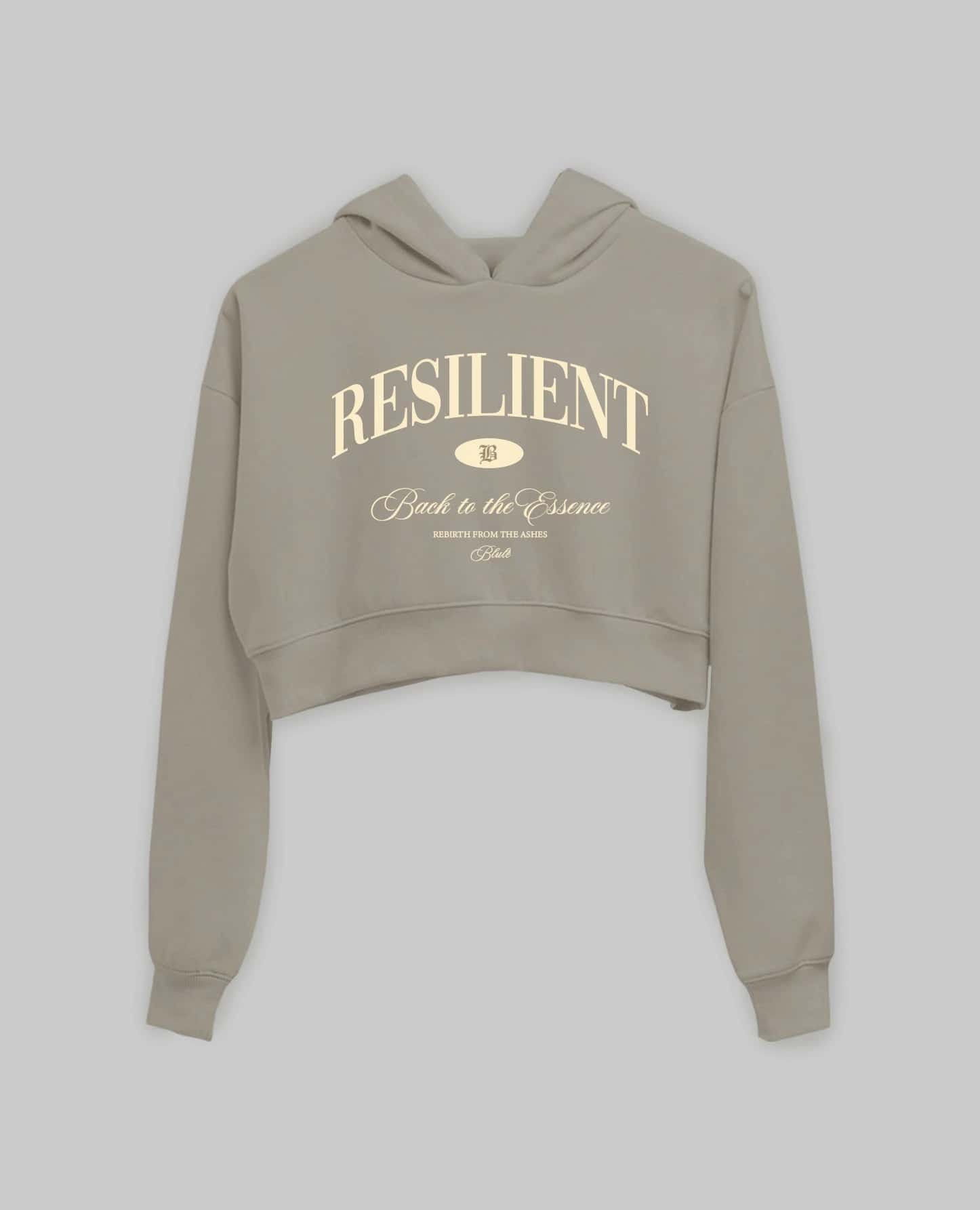Back to the essence Cropped Hoodie Nude