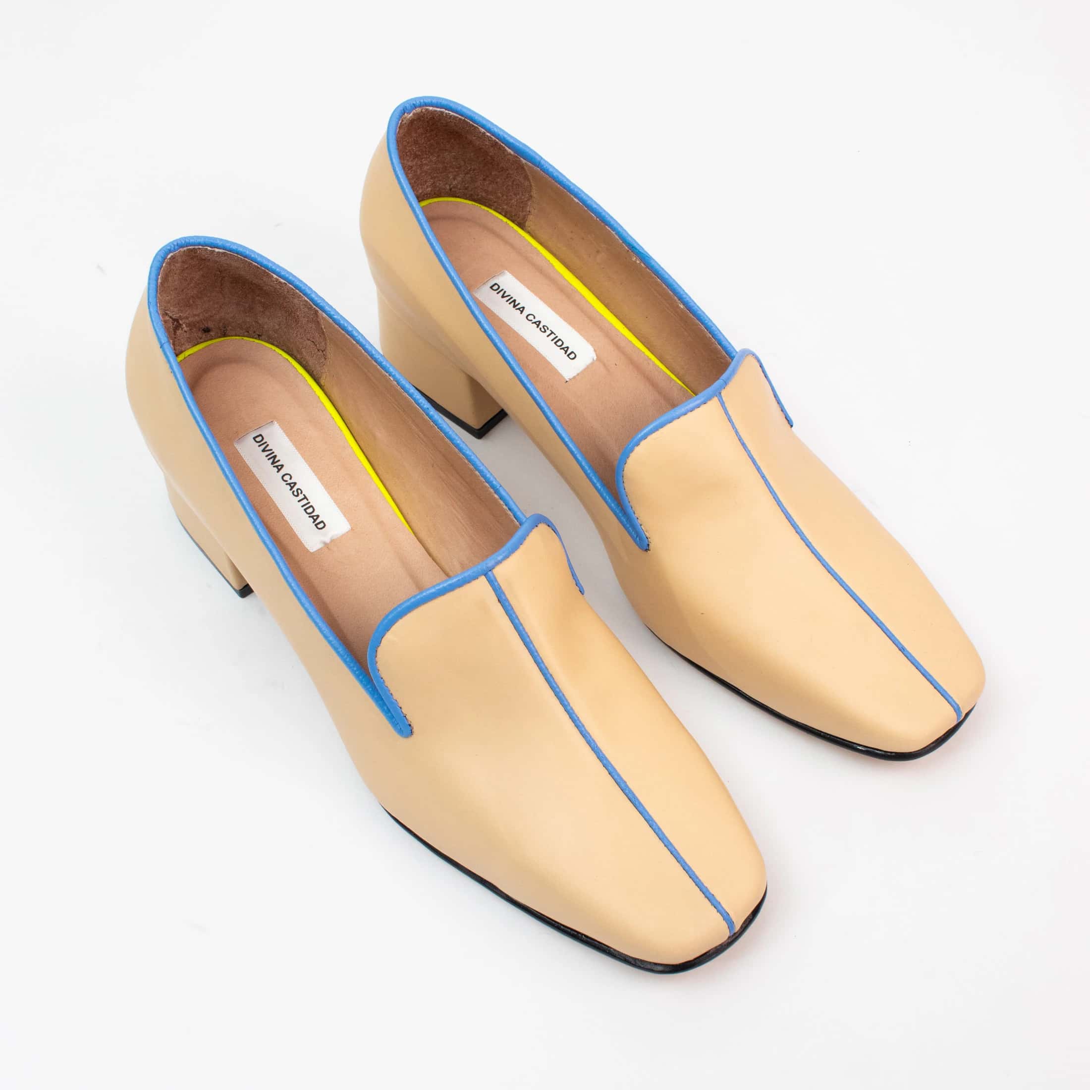 LOAFERS - beige X blue