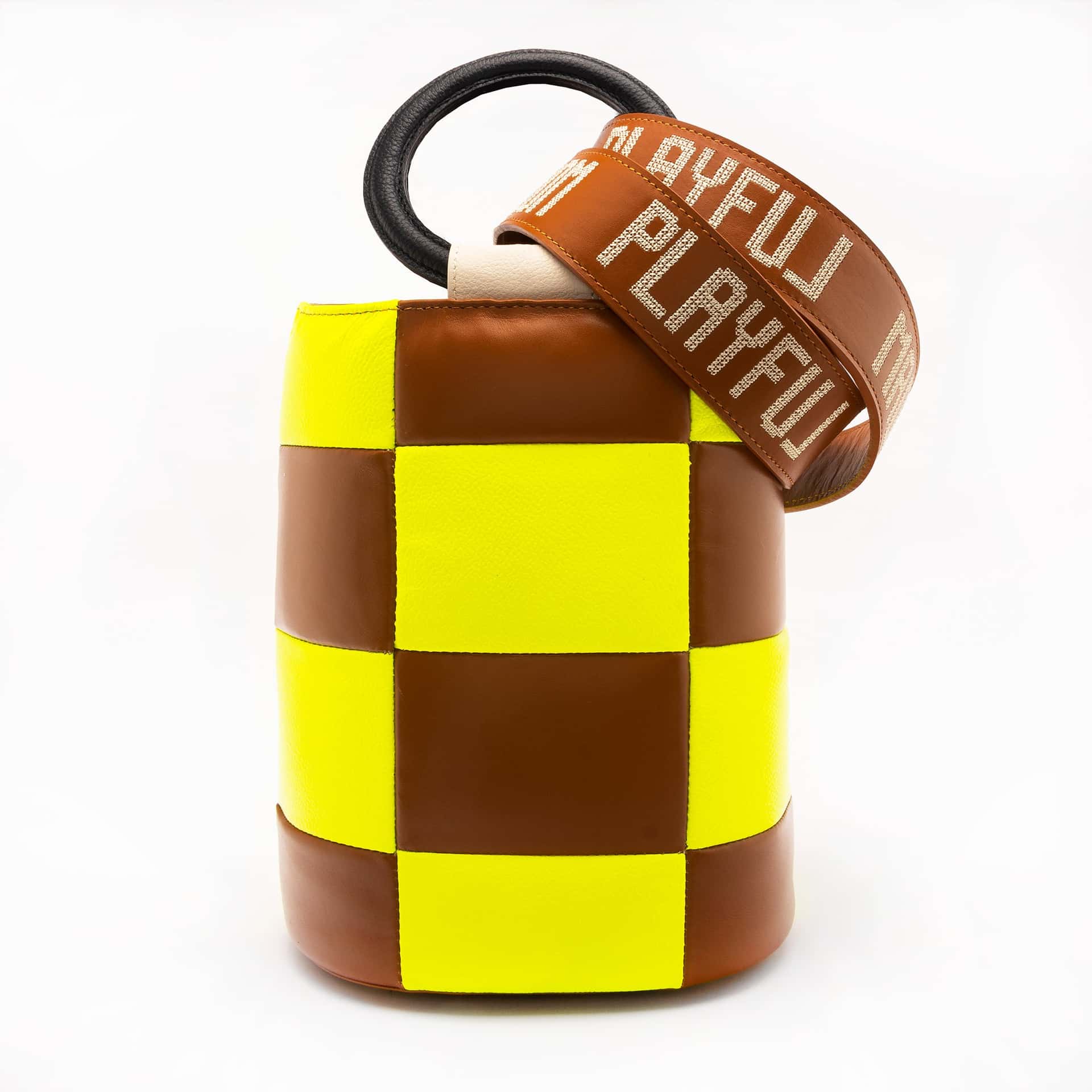 Basket Bag - Honey + Neon Lemon