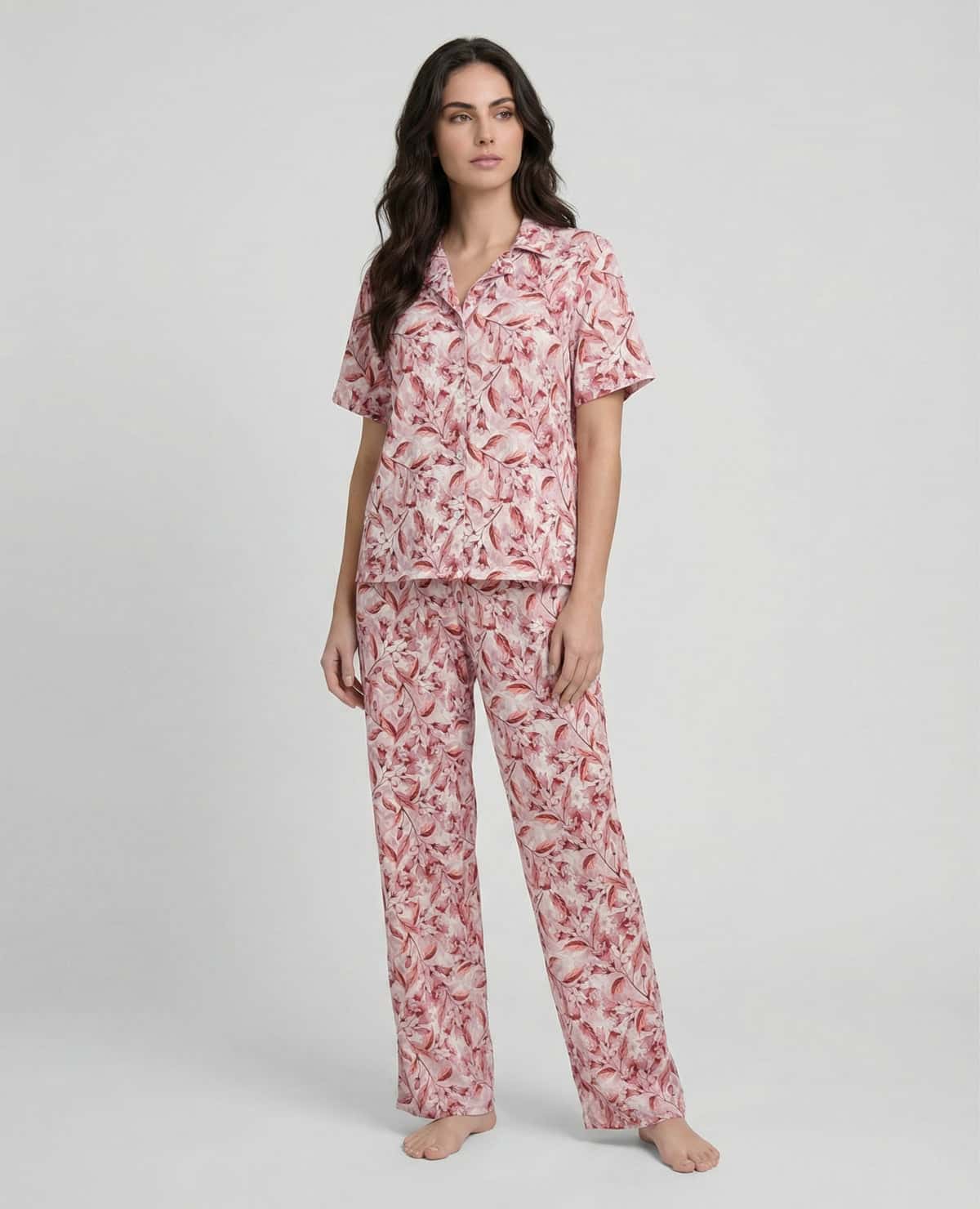 Pijama Pantalón con Camisa Manga Corta para Mujer | St. Even