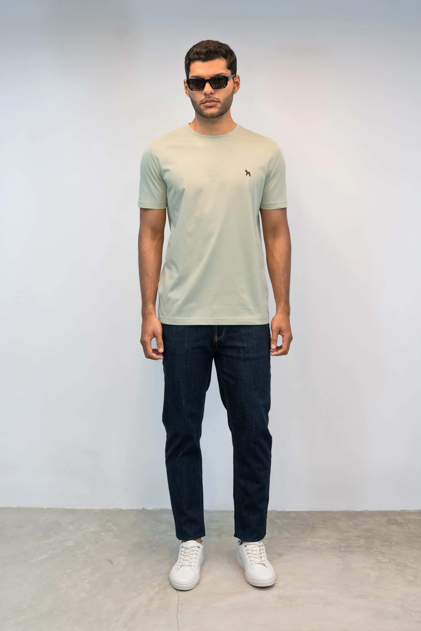 Camiseta Básica Verde Pastel (Custom Fit)