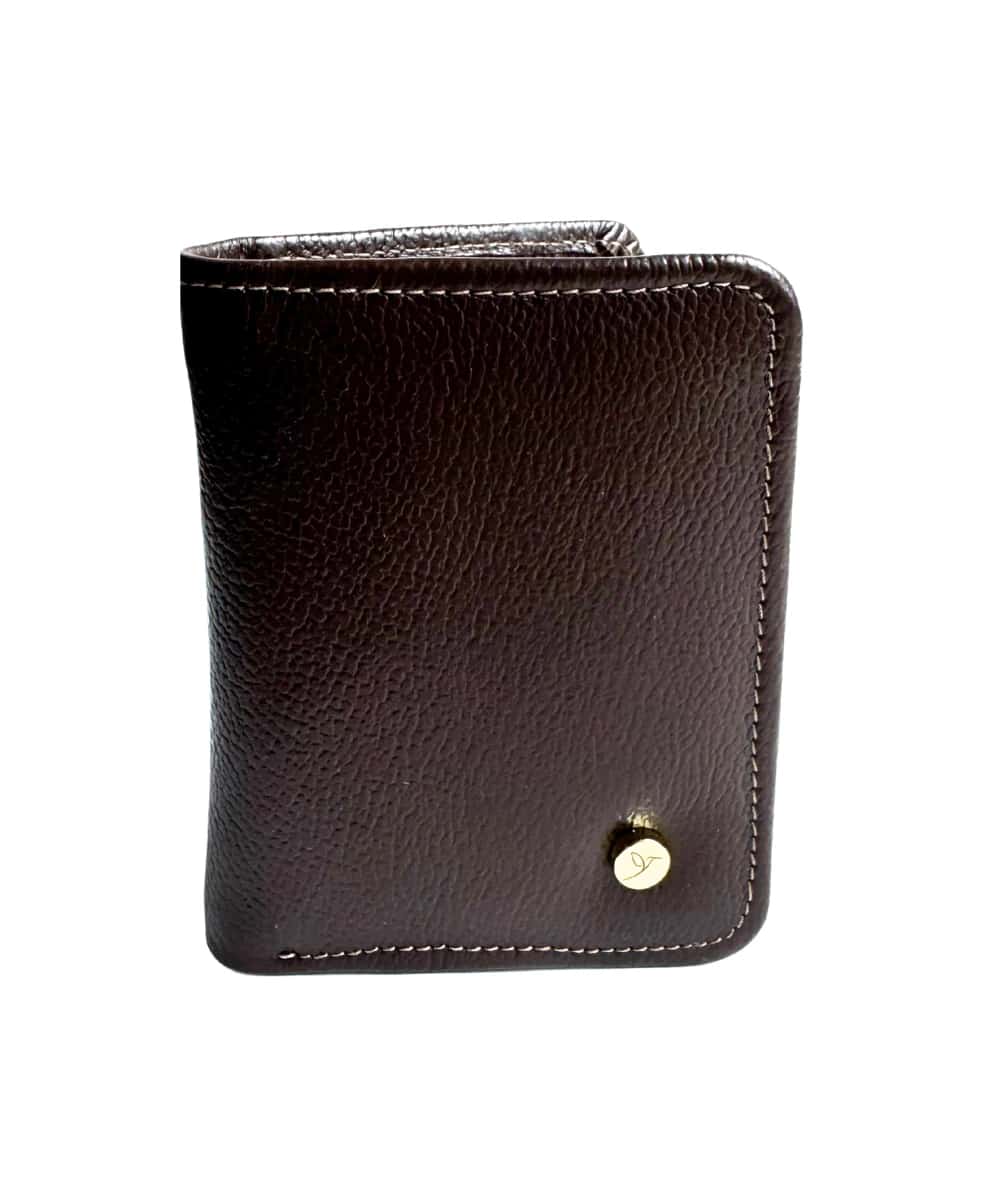 Billetera para mujer en cuero café wood