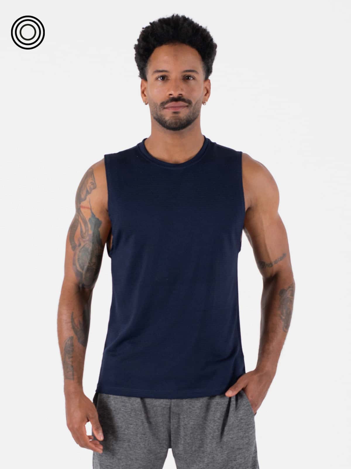 Camisilla hombre panal azul oscuro