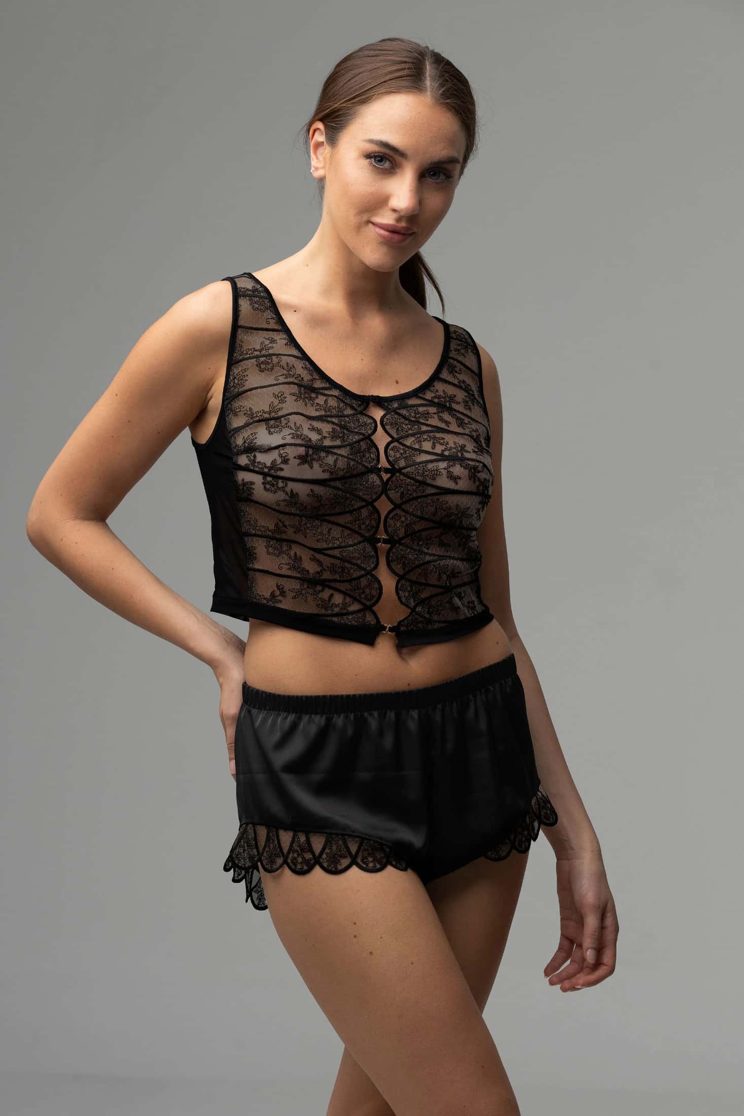 PIJAMA SHORT ELLIPSE BALANCE NEGRO