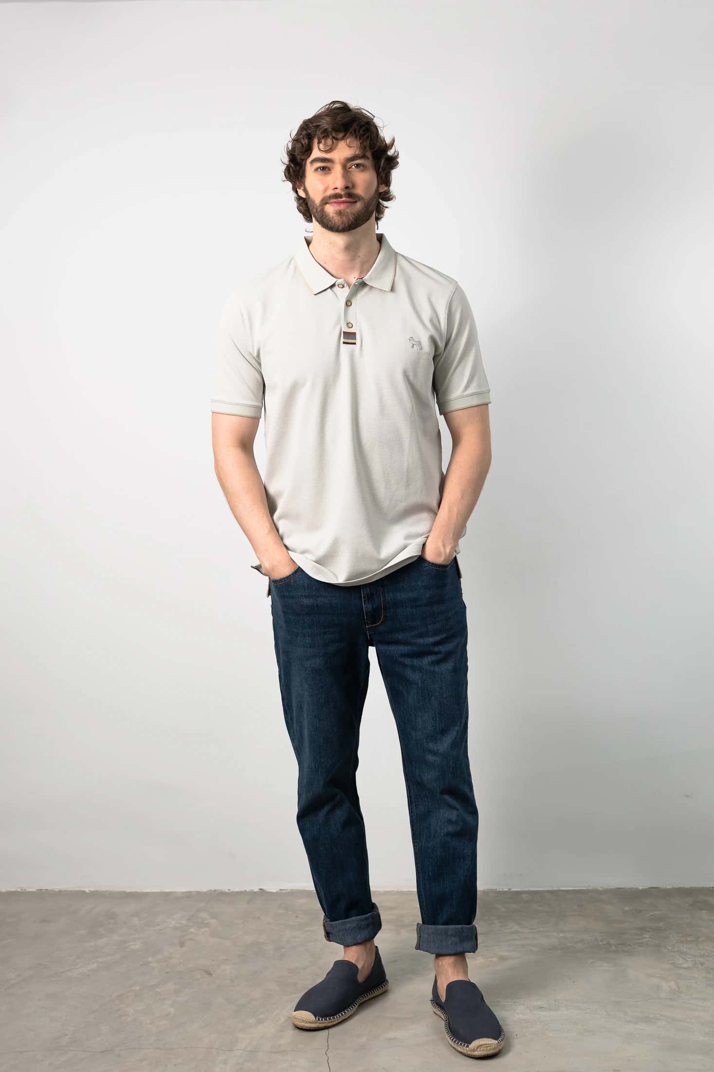 Polo Fashion Gris Claro/Barbaki