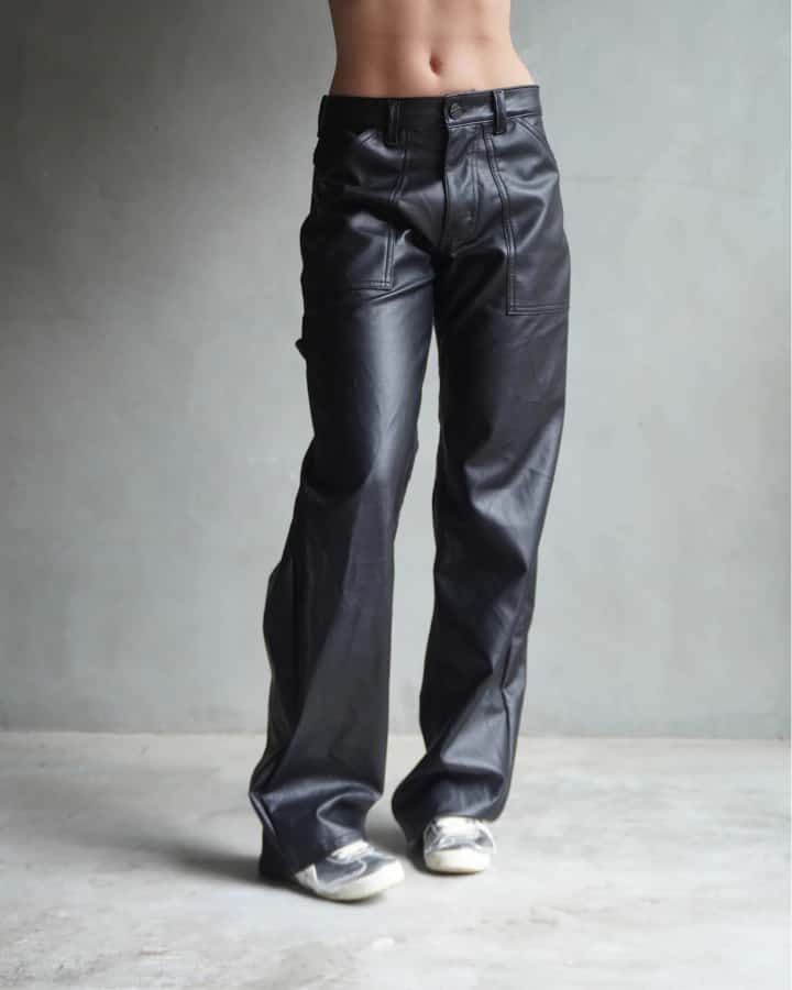 PANTALÓN DE CUERINA NEGRO MIAMI VICE