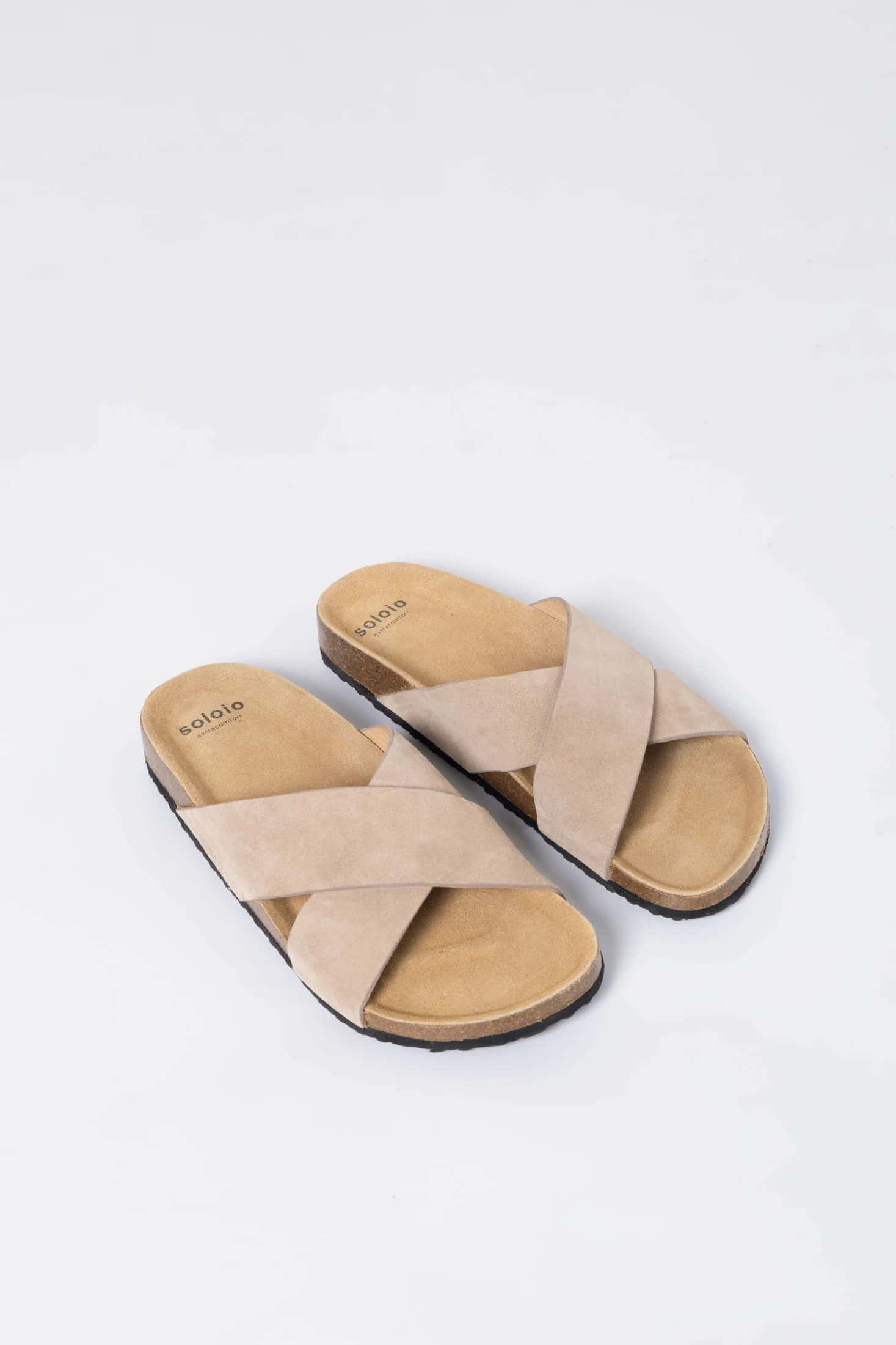 Men's crossed stone sandal