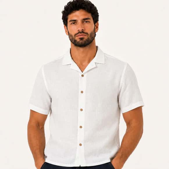 CAMISA MC 100% LINO HOMBRE