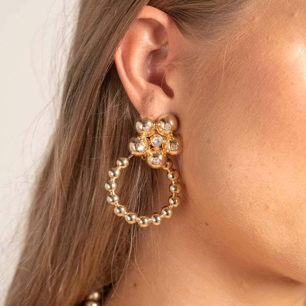 Aretes Florecer Maxi Oro - miniatura 2