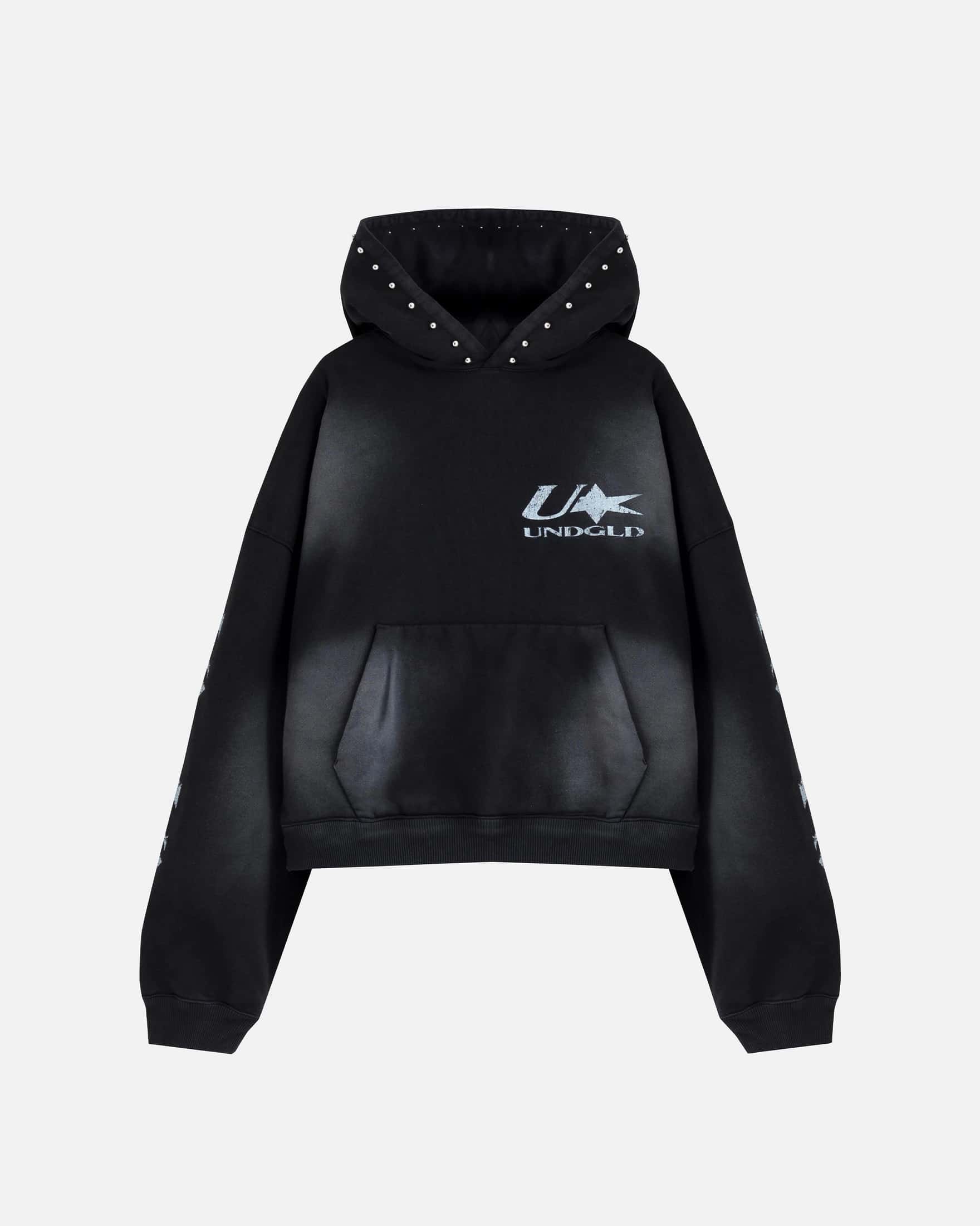 Agnus Dei U Star Boxy Fit Hoodie Smokey Black