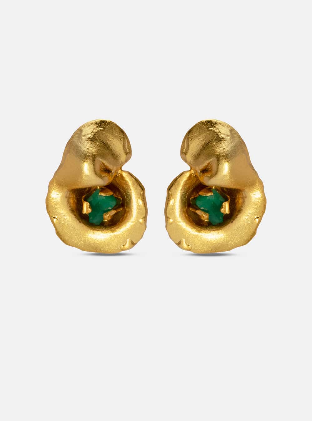 Aretes Fiba Esmeralda