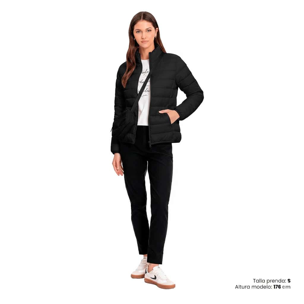 Chaqueta Acolchada para Mujer Colora Negra