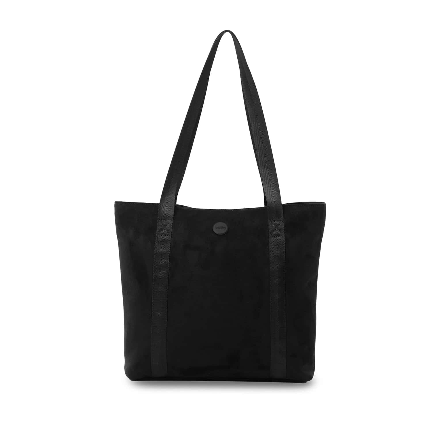Tote Bag para Mujer Mixi Gam en Gamuza Mediano Negro