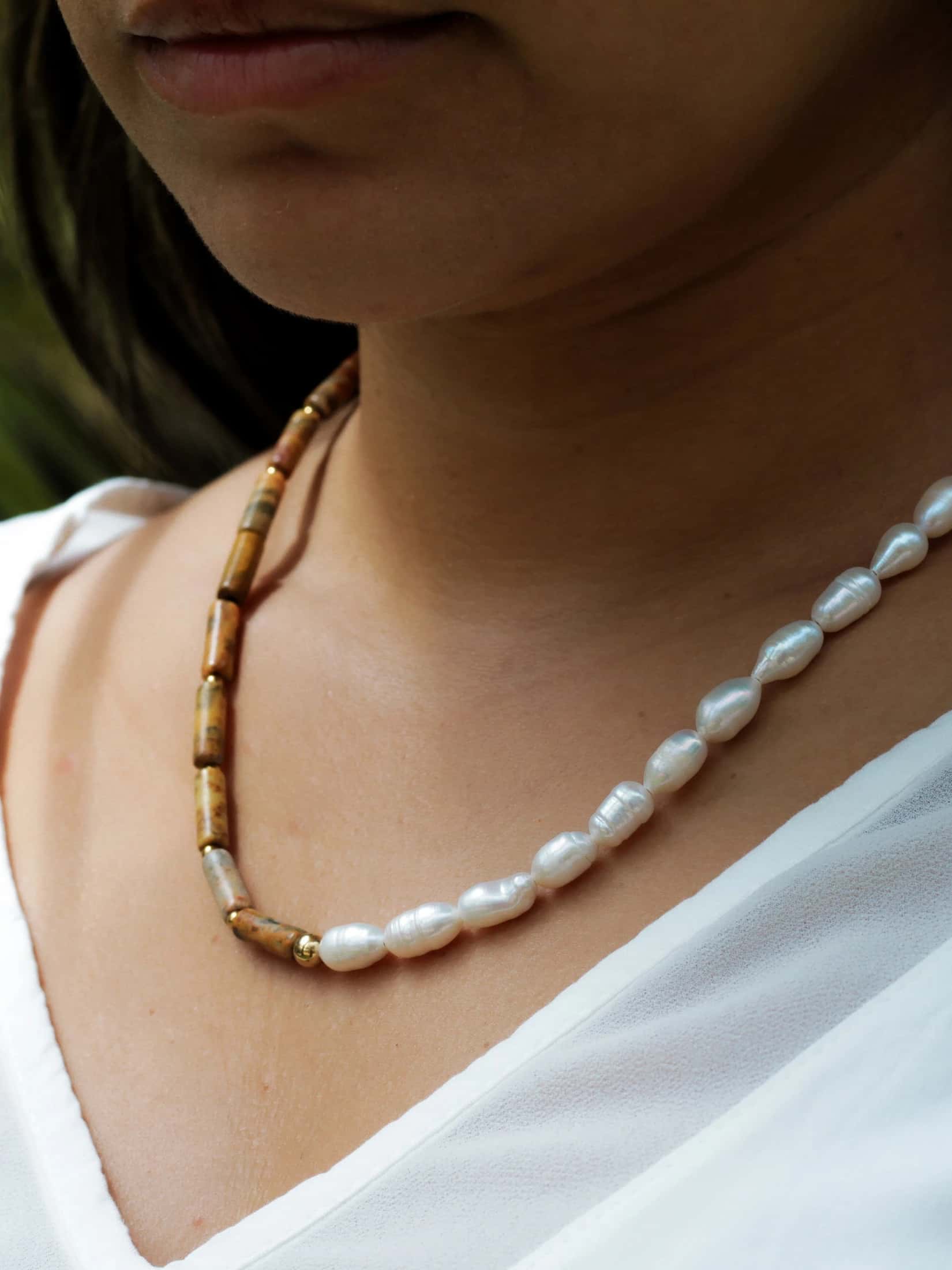 Collar Perla de Rio y Jasper