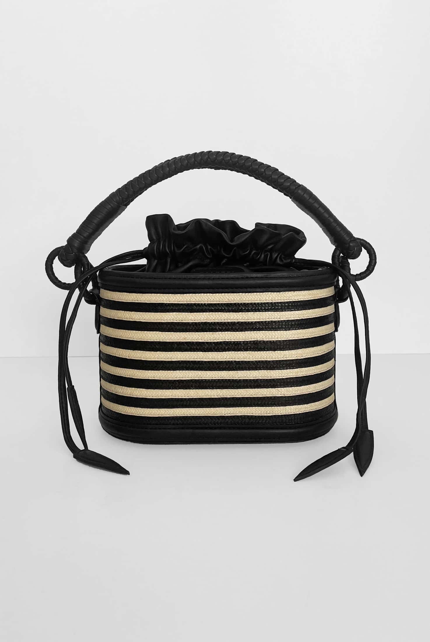 Caña Basket Bucket Bag, Stripes.