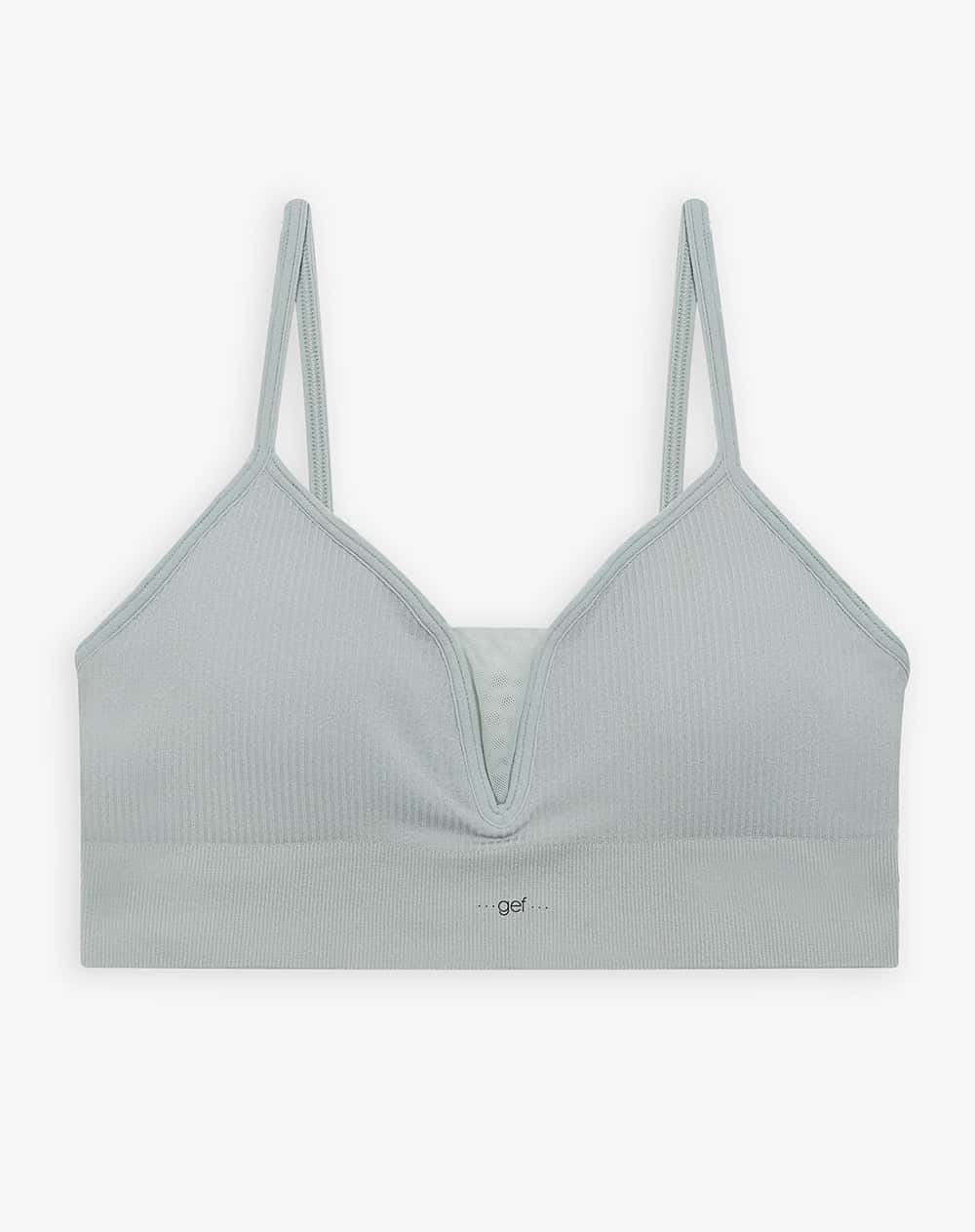 Top soporte medio seamless copas removibles verde mujer