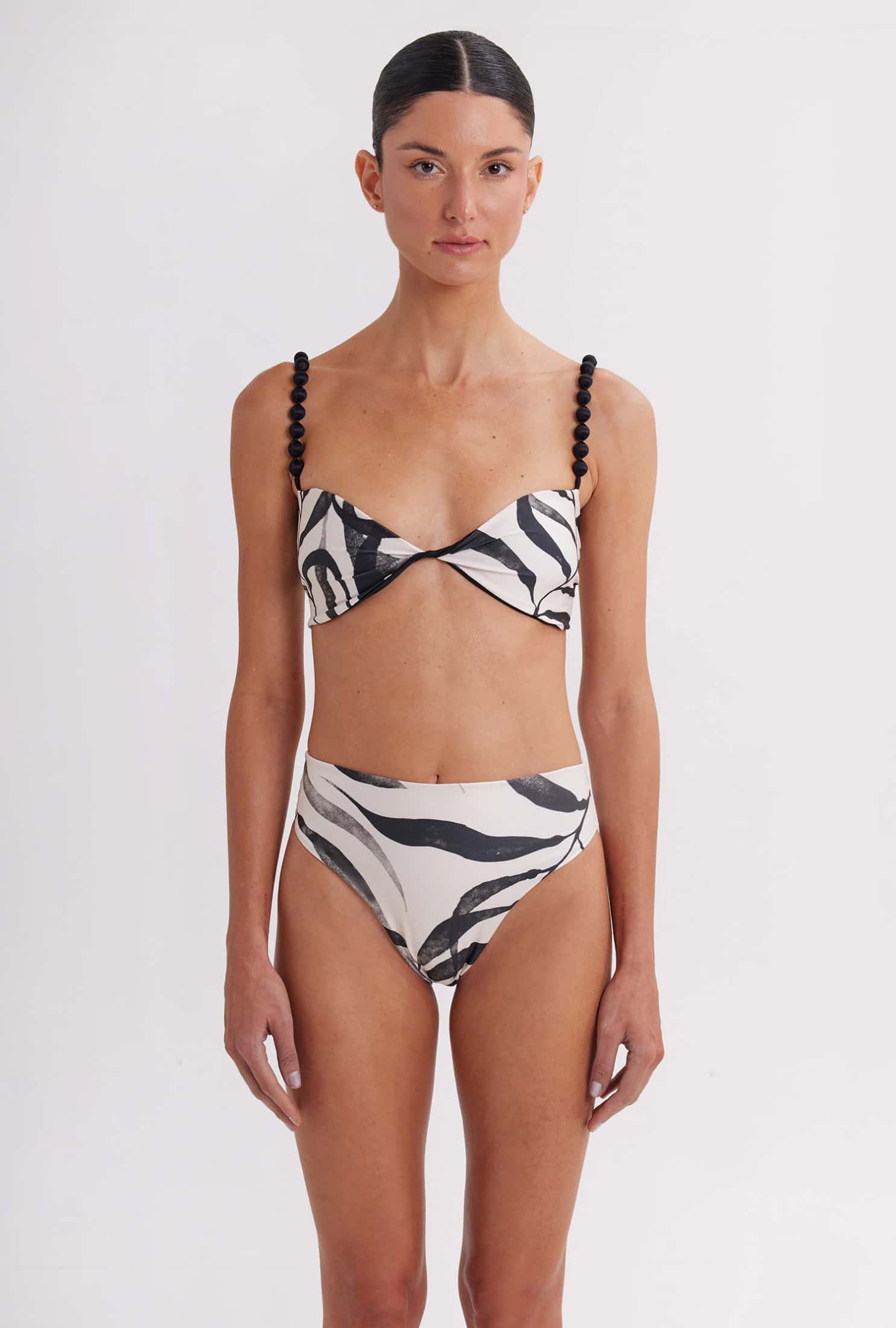 Top de Bikini Reversible Mar Wavy Leaf