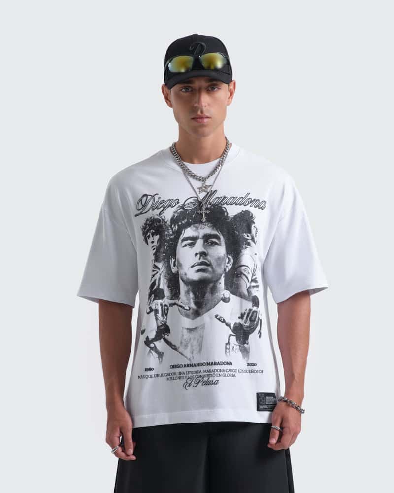 Camiseta Blanca Oversize - Edición The King Of The Game - miniatura 4