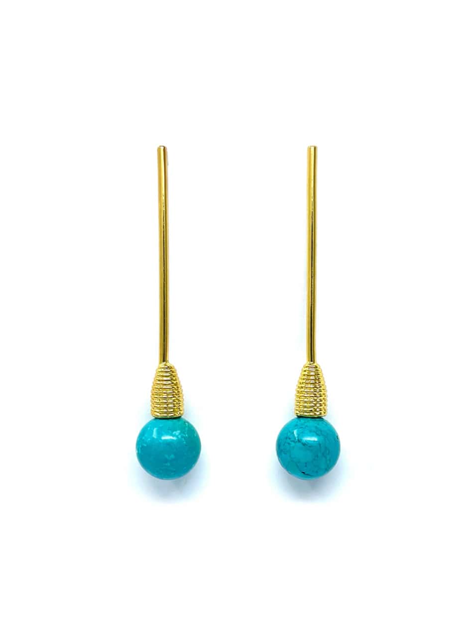 Aretes Cono turquesa - miniatura 1