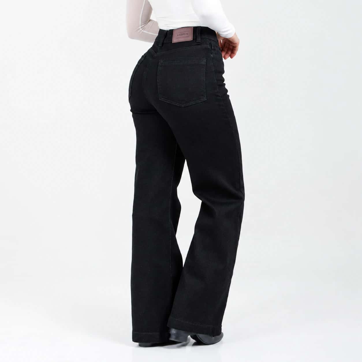 Jean Wide Leg Negro Ax-3174 Licrado - miniatura 3