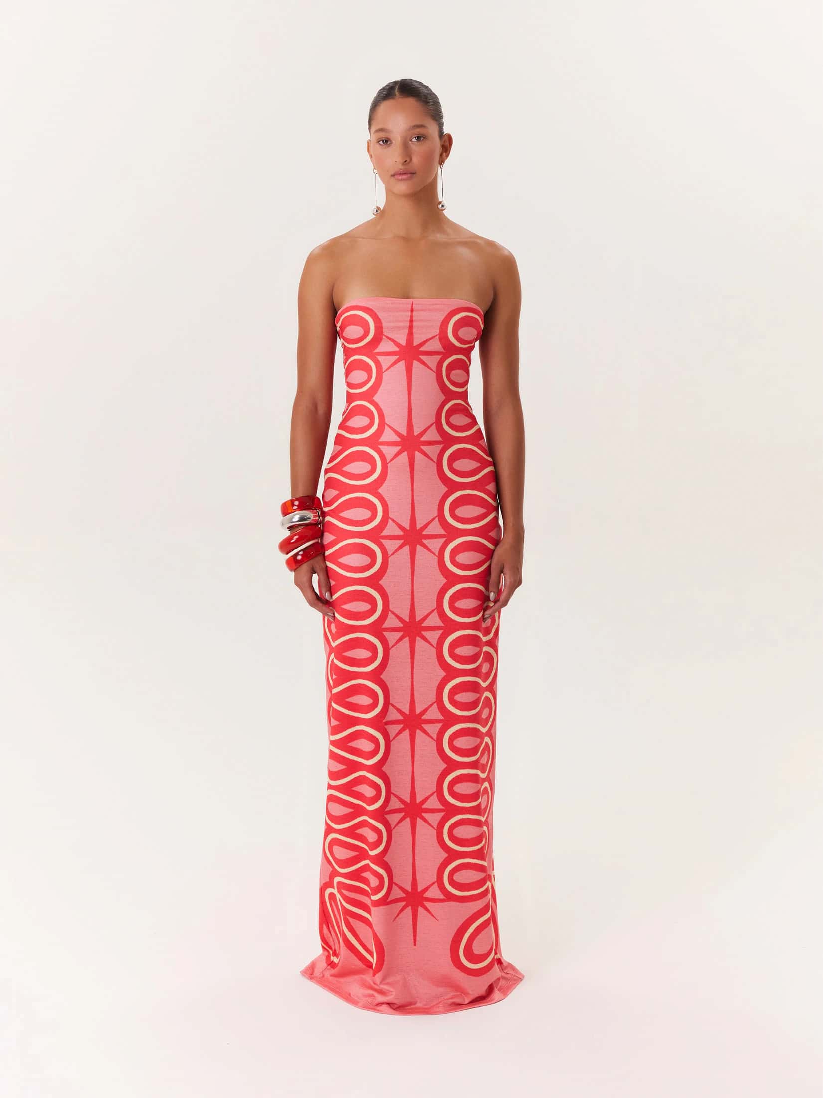 Maxi Dress Tropical - Rosado