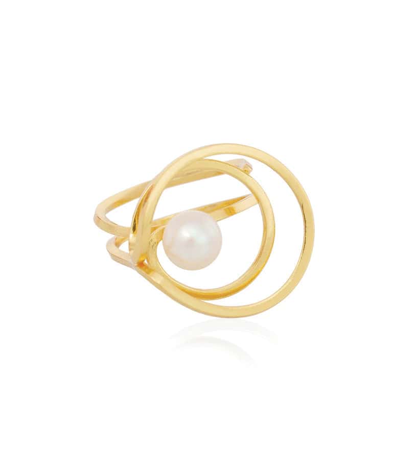 Anillo Mar Perla Dorado