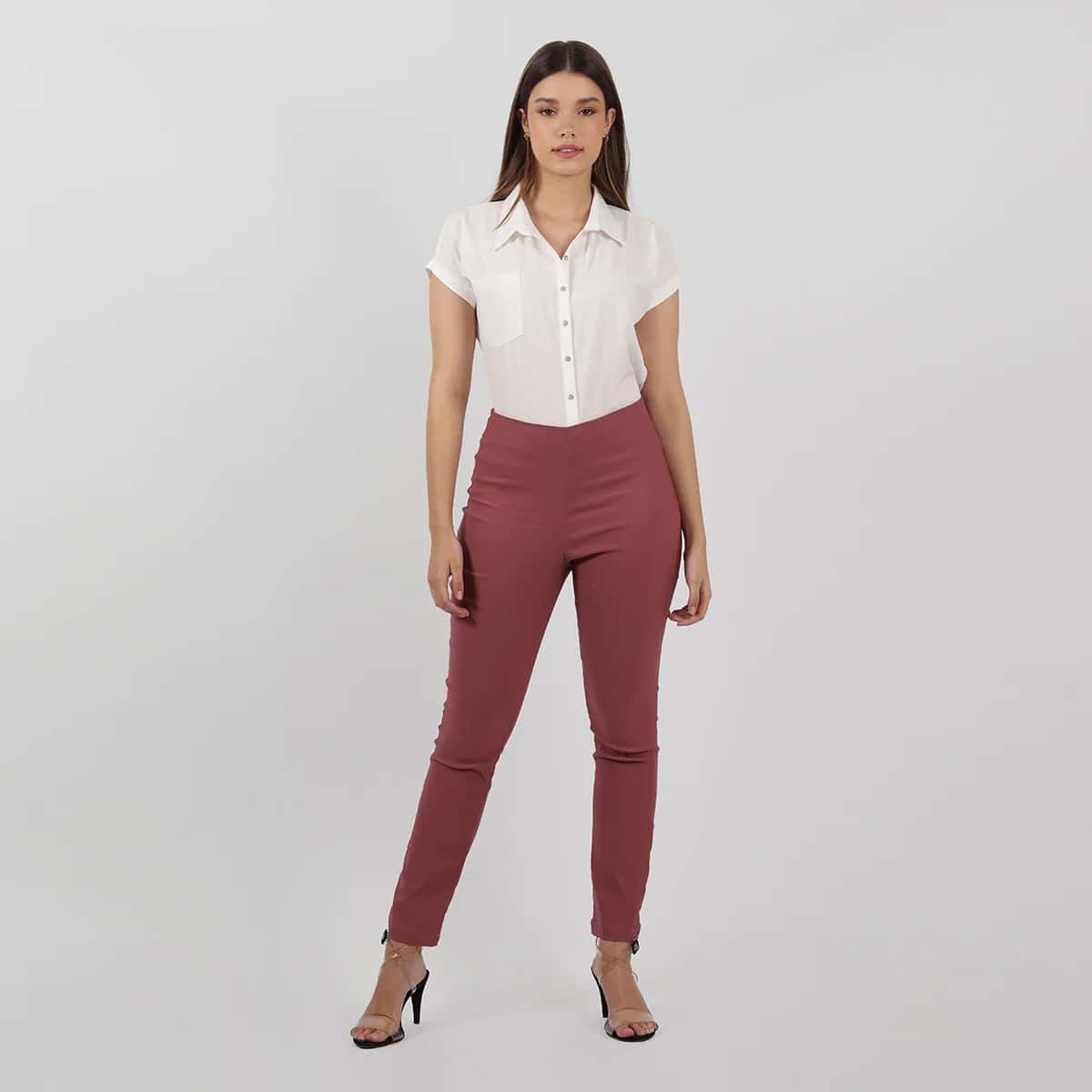 Pantalon tiro alto bota skinny
