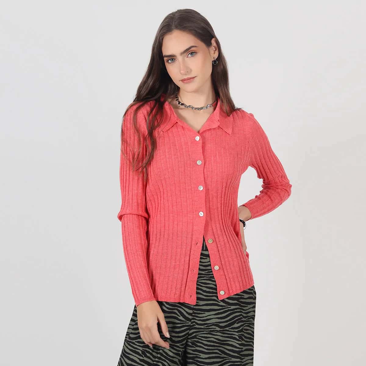 Sweater abierto manga larga