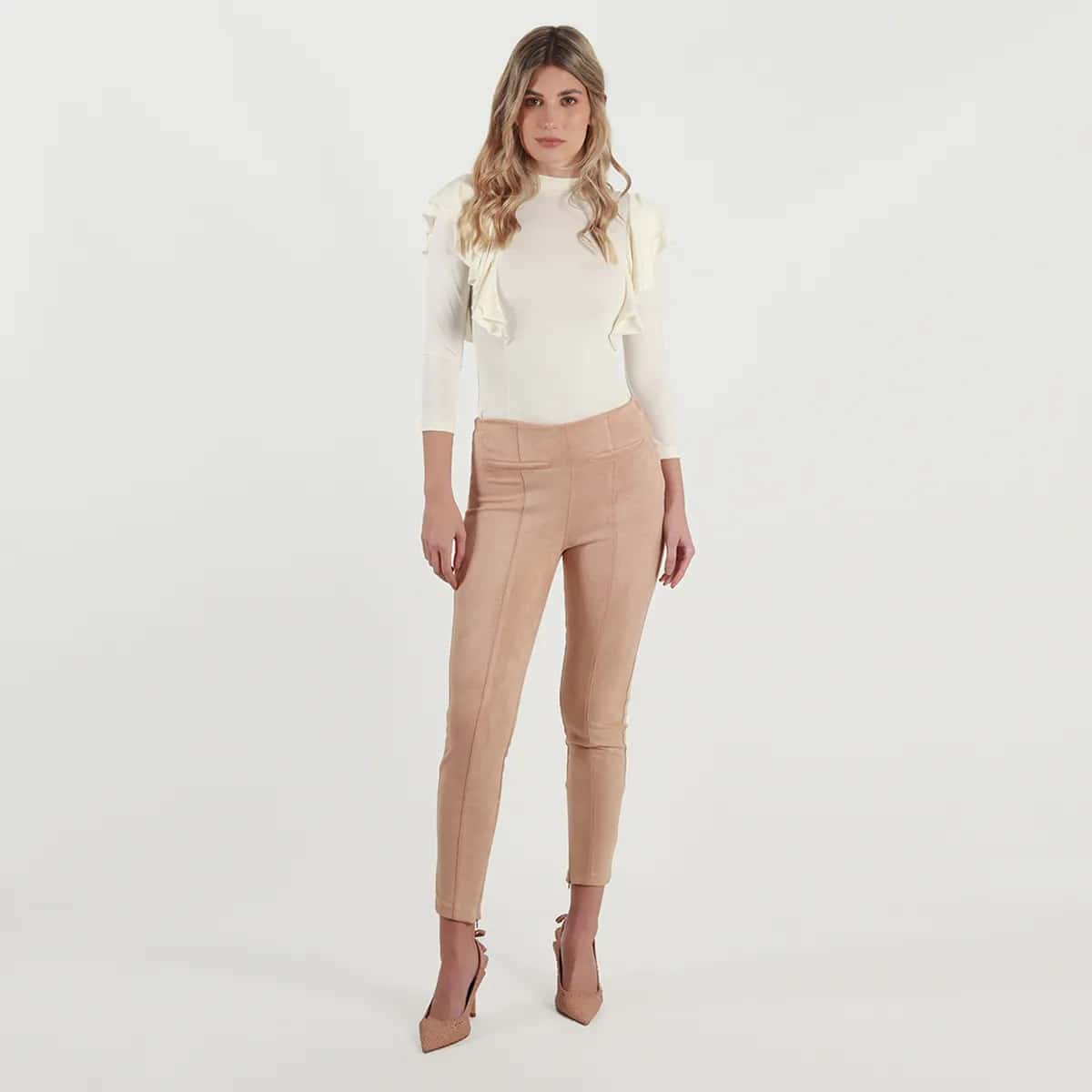 Pantalon tiro alto bota skinny