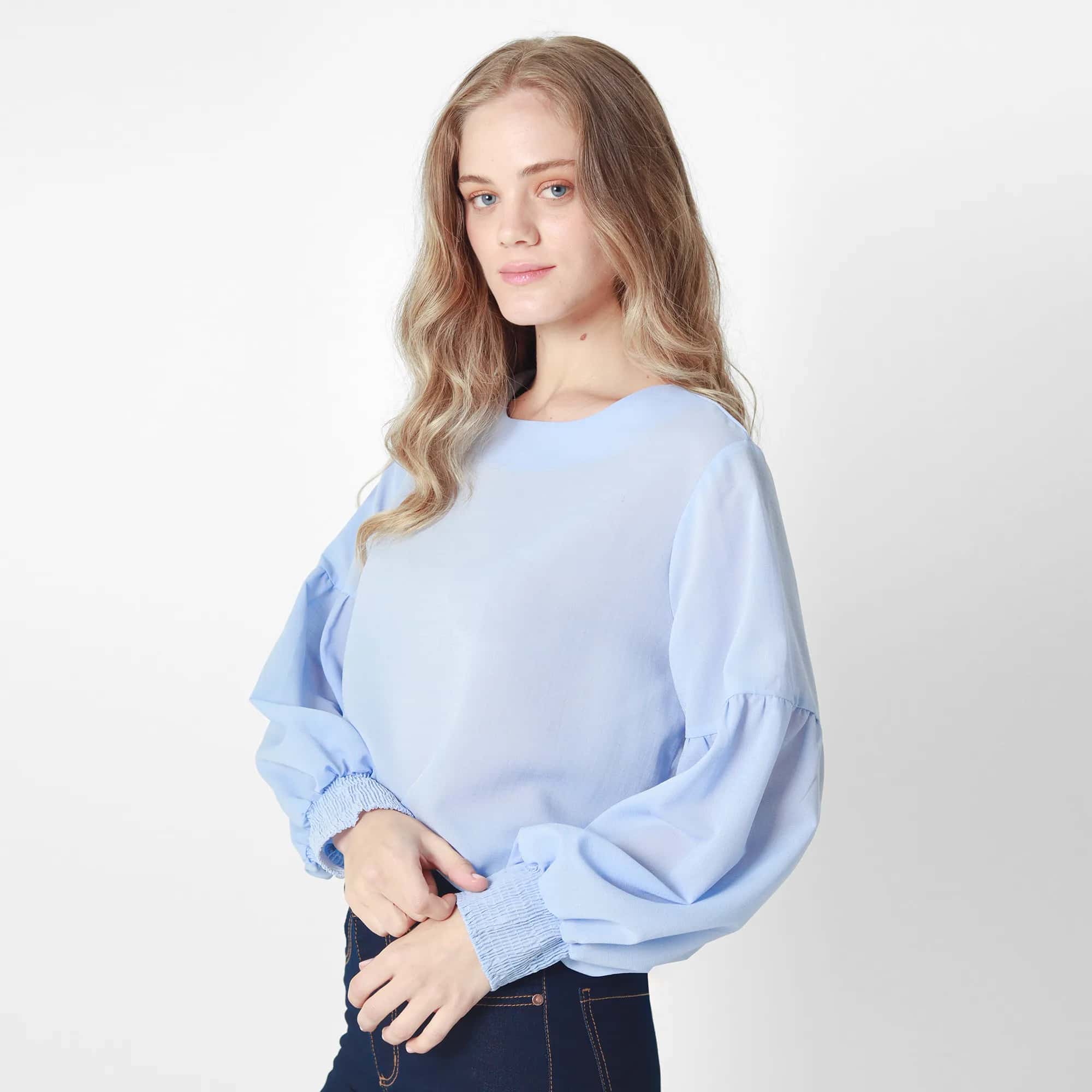 Blusa Cuello Redondo Manga 3Cuartos