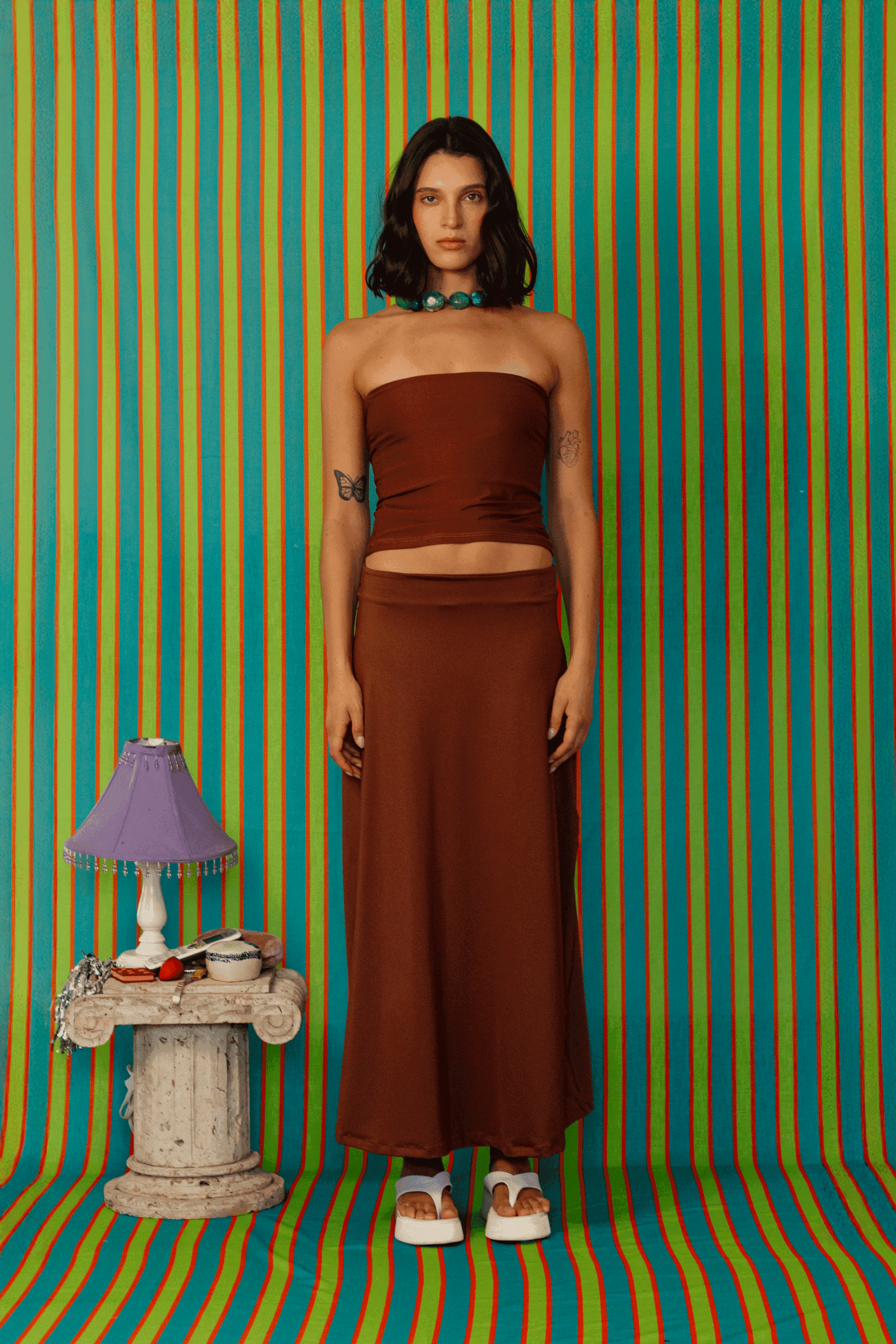 Brown Long Skirt