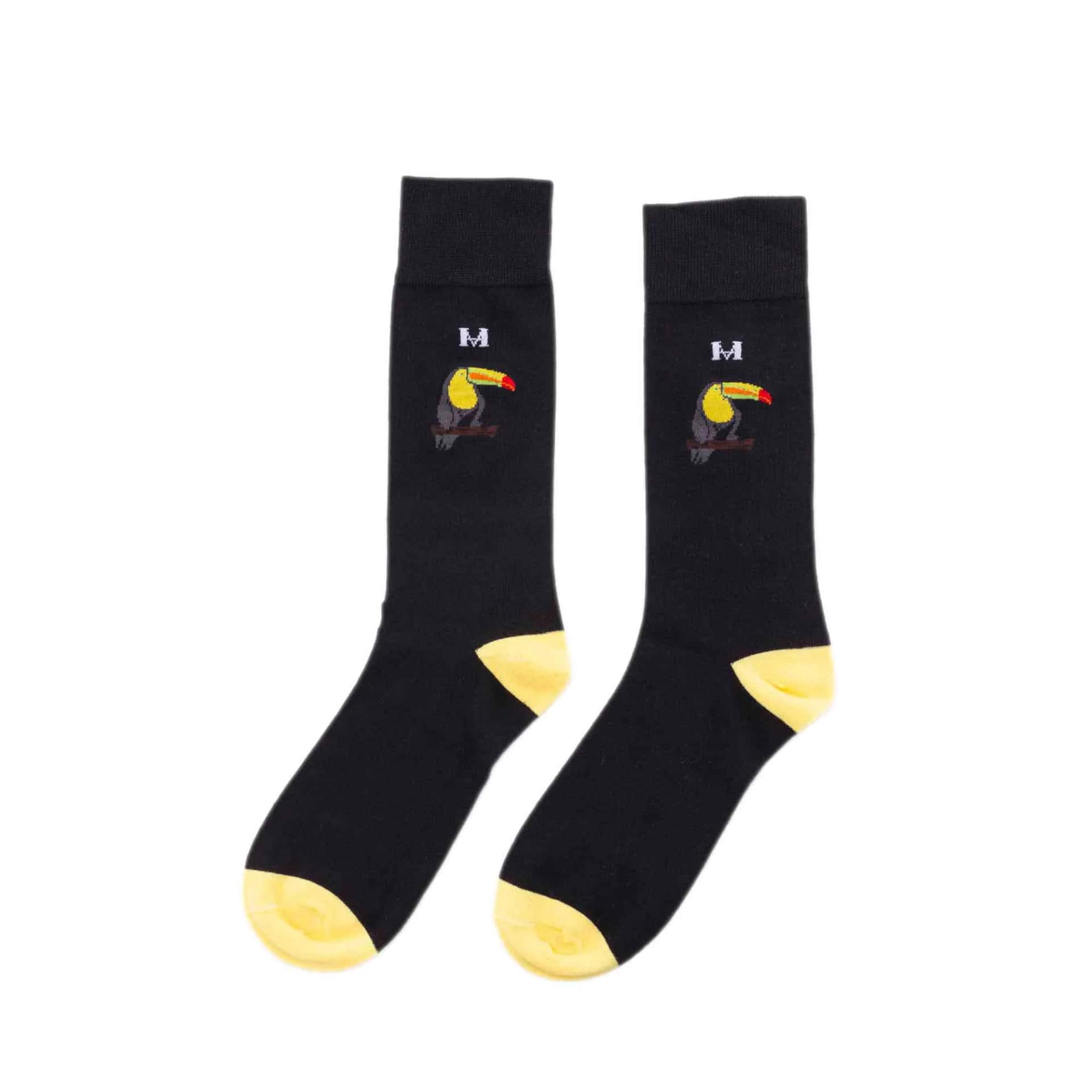 Medias maya extrafina tucan negro largas MH Socks